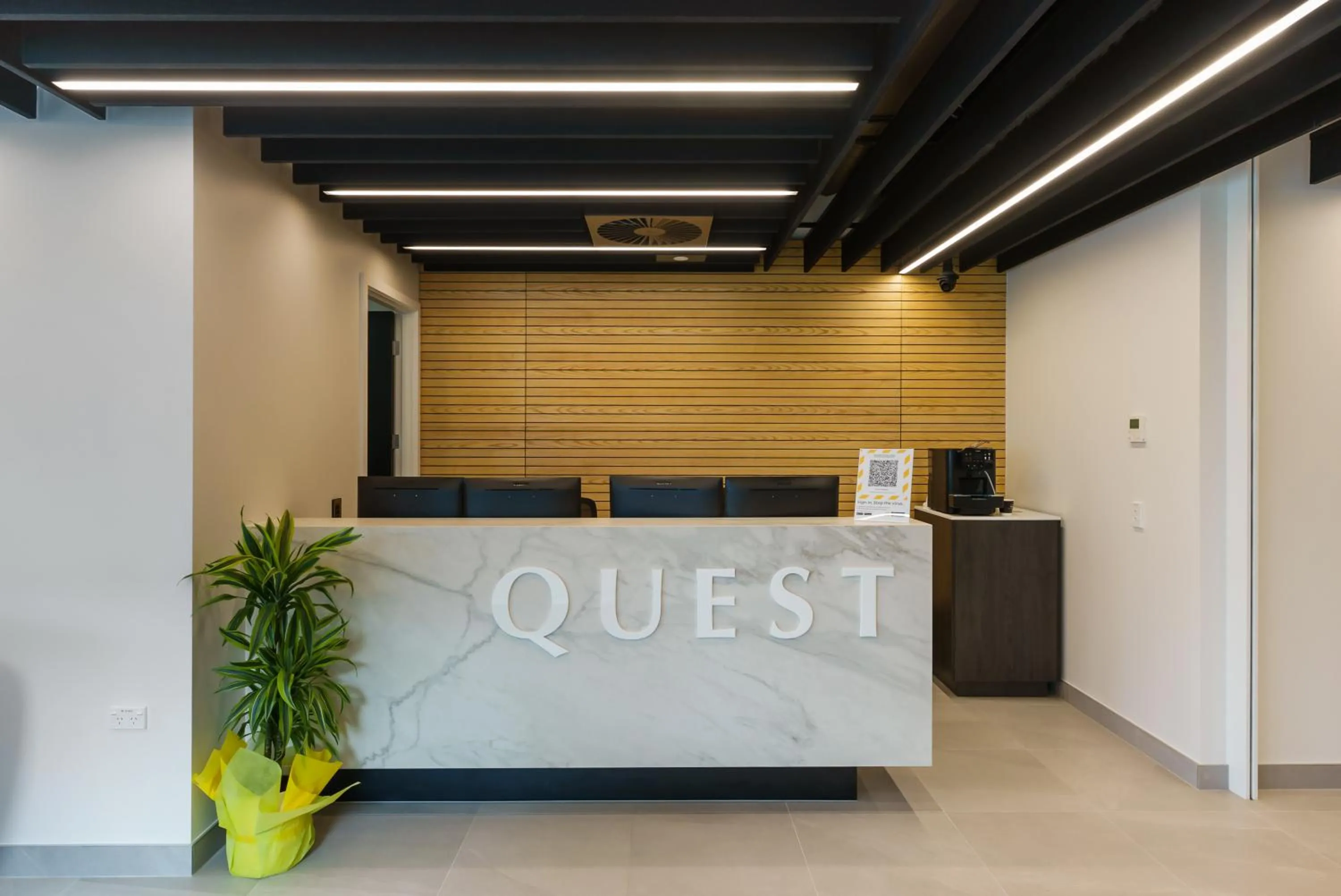 Lobby or reception in Quest Takapuna
