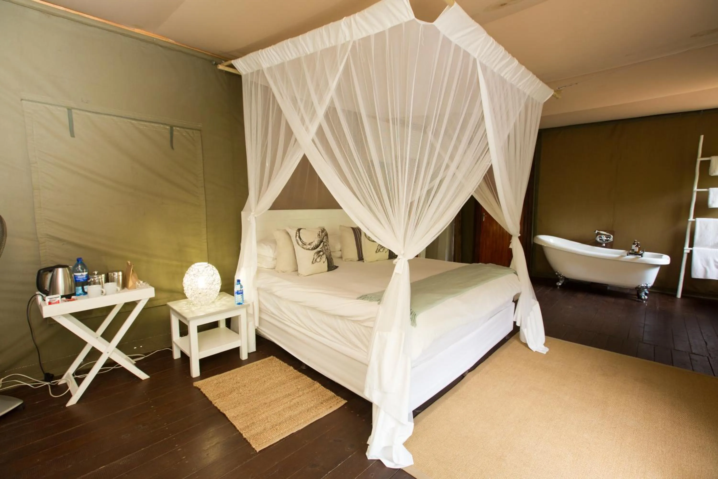 Bed in Ngama Tented Safari Lodge