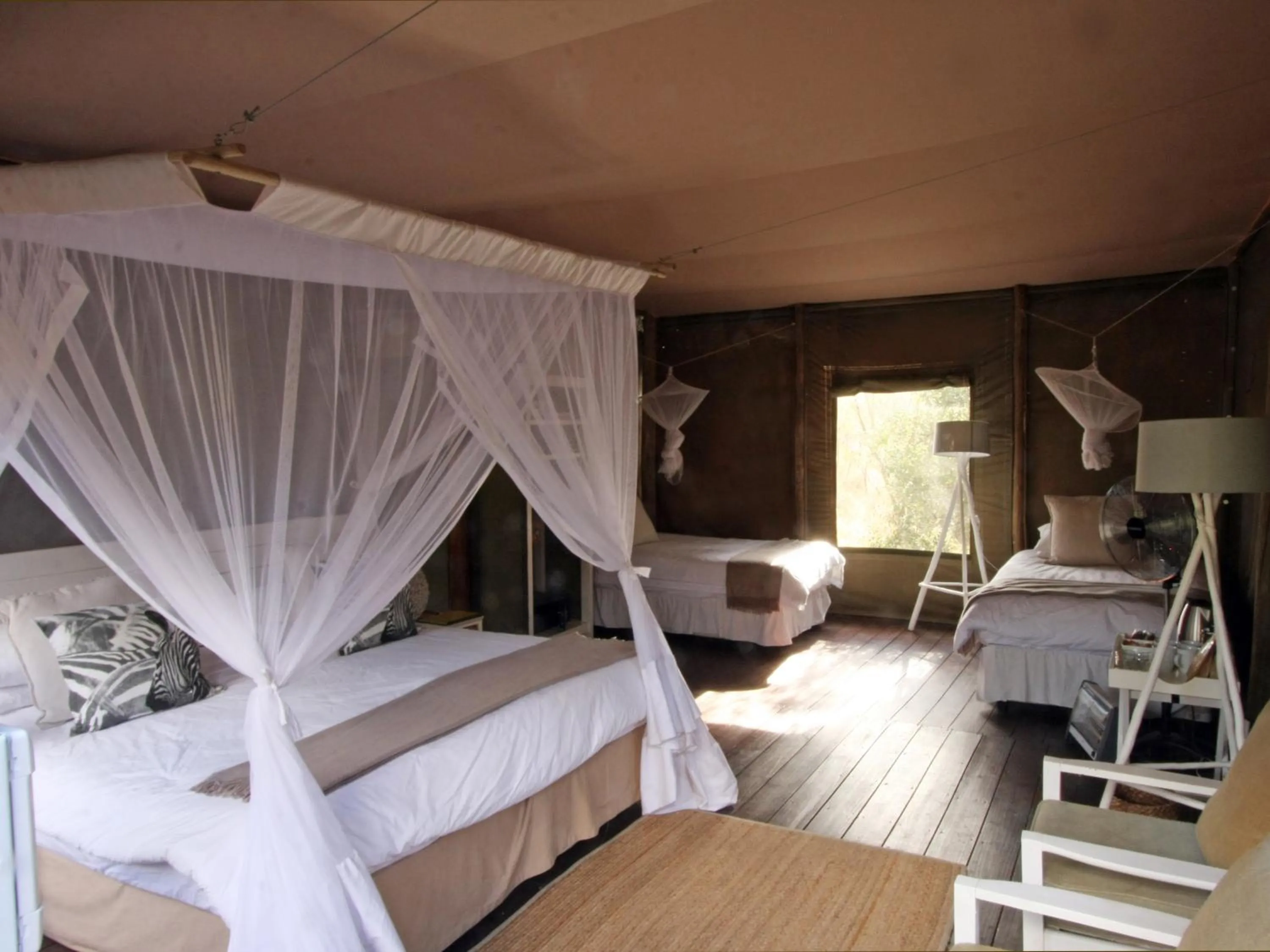 Bed in Ngama Tented Safari Lodge