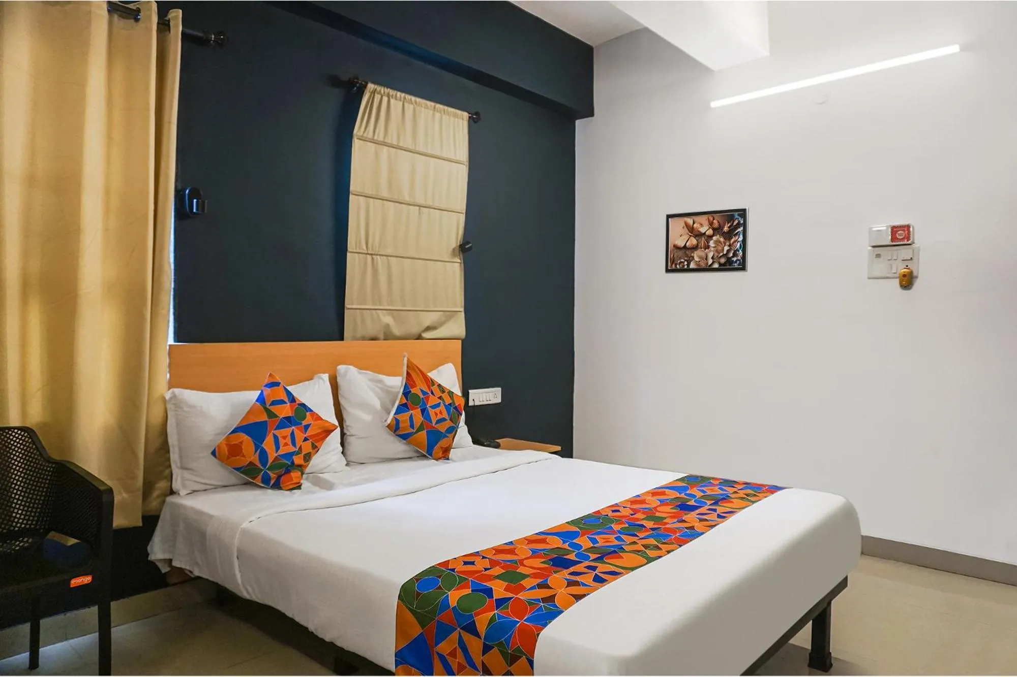 Bed in FabHotel Aura Homes - Nr Khandoba Mandir