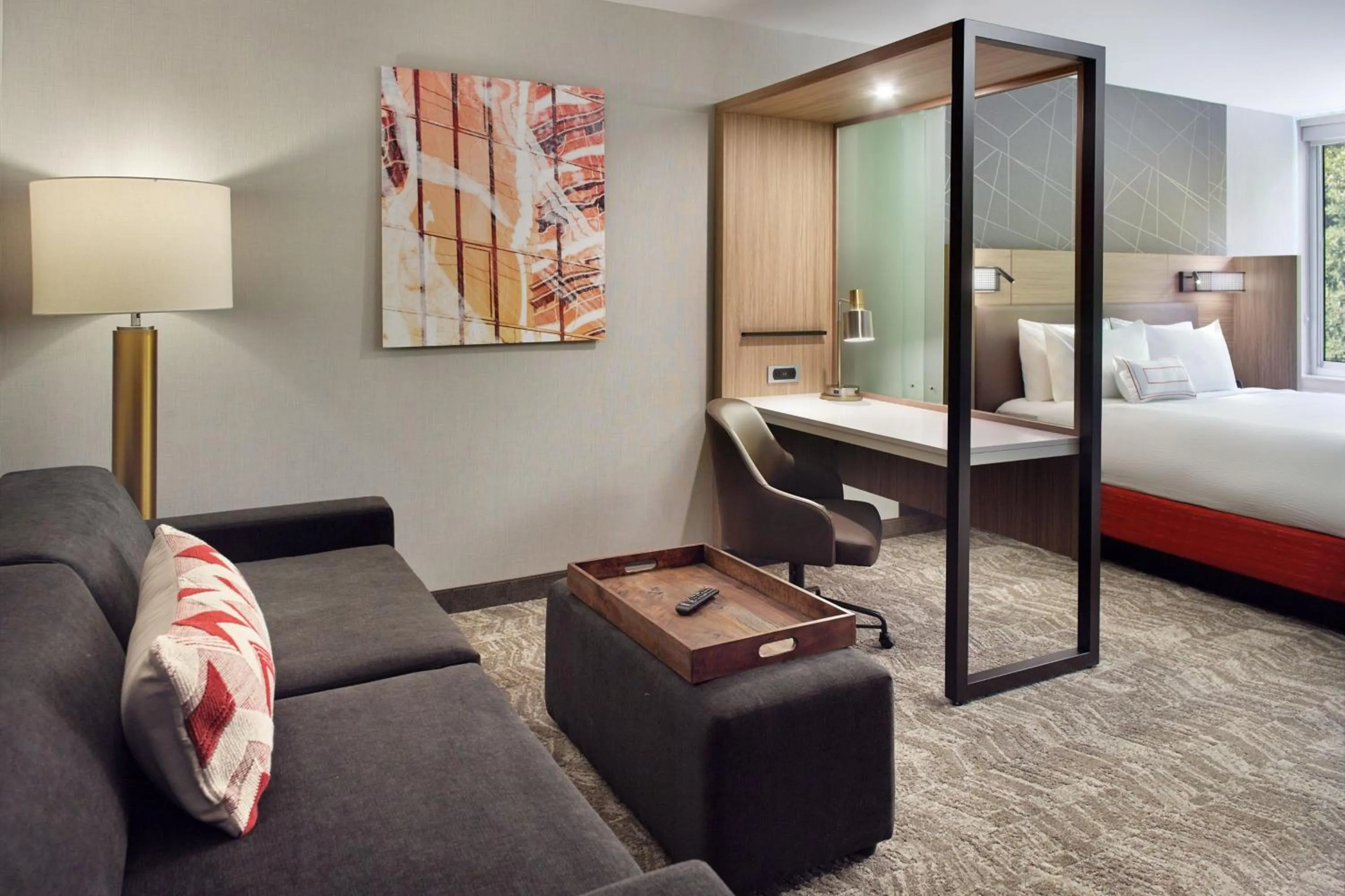 Living room, Bed in SpringHill Suites by Marriott Atlanta Northwest