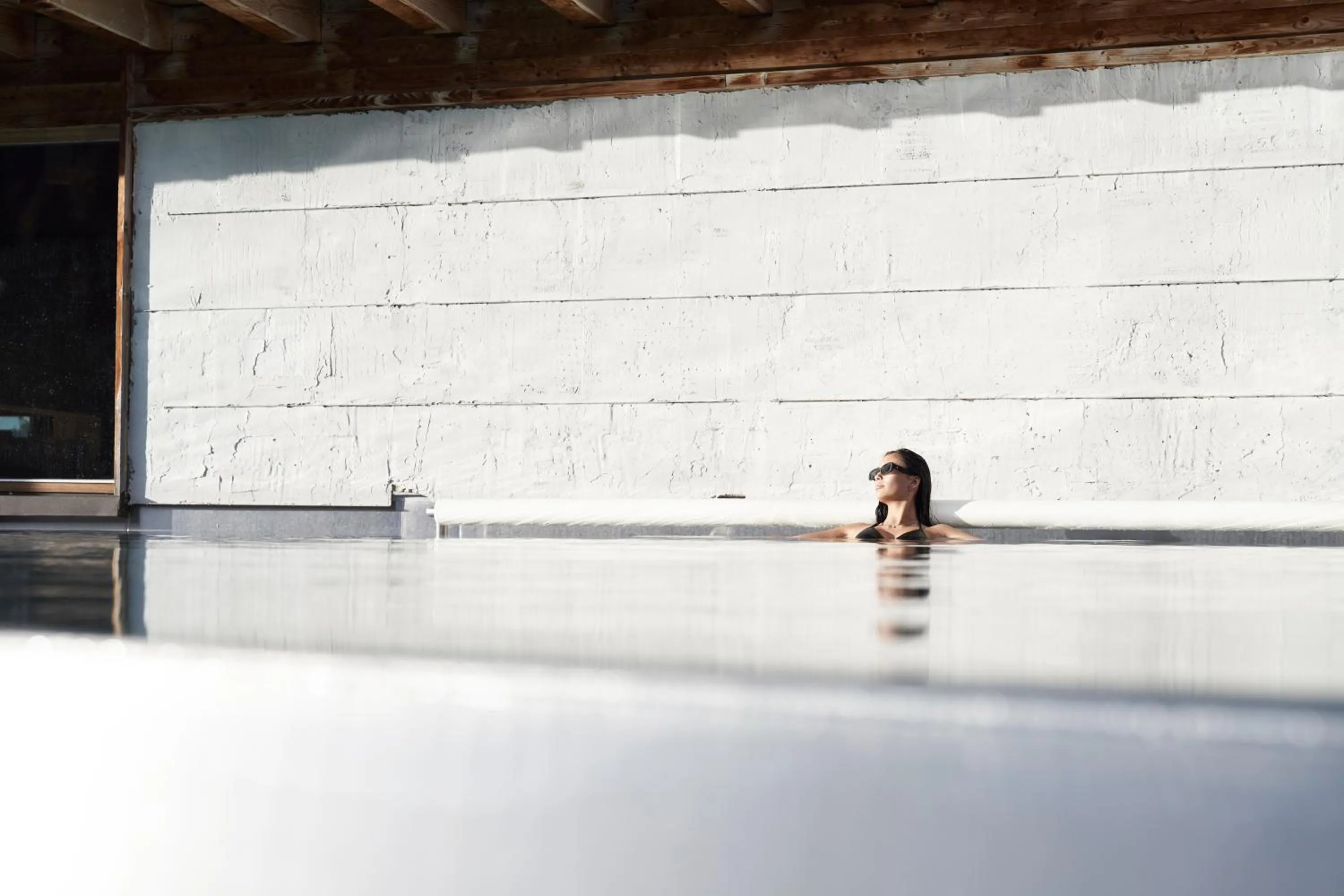 Swimming pool in Holzhotel Forsthofalm