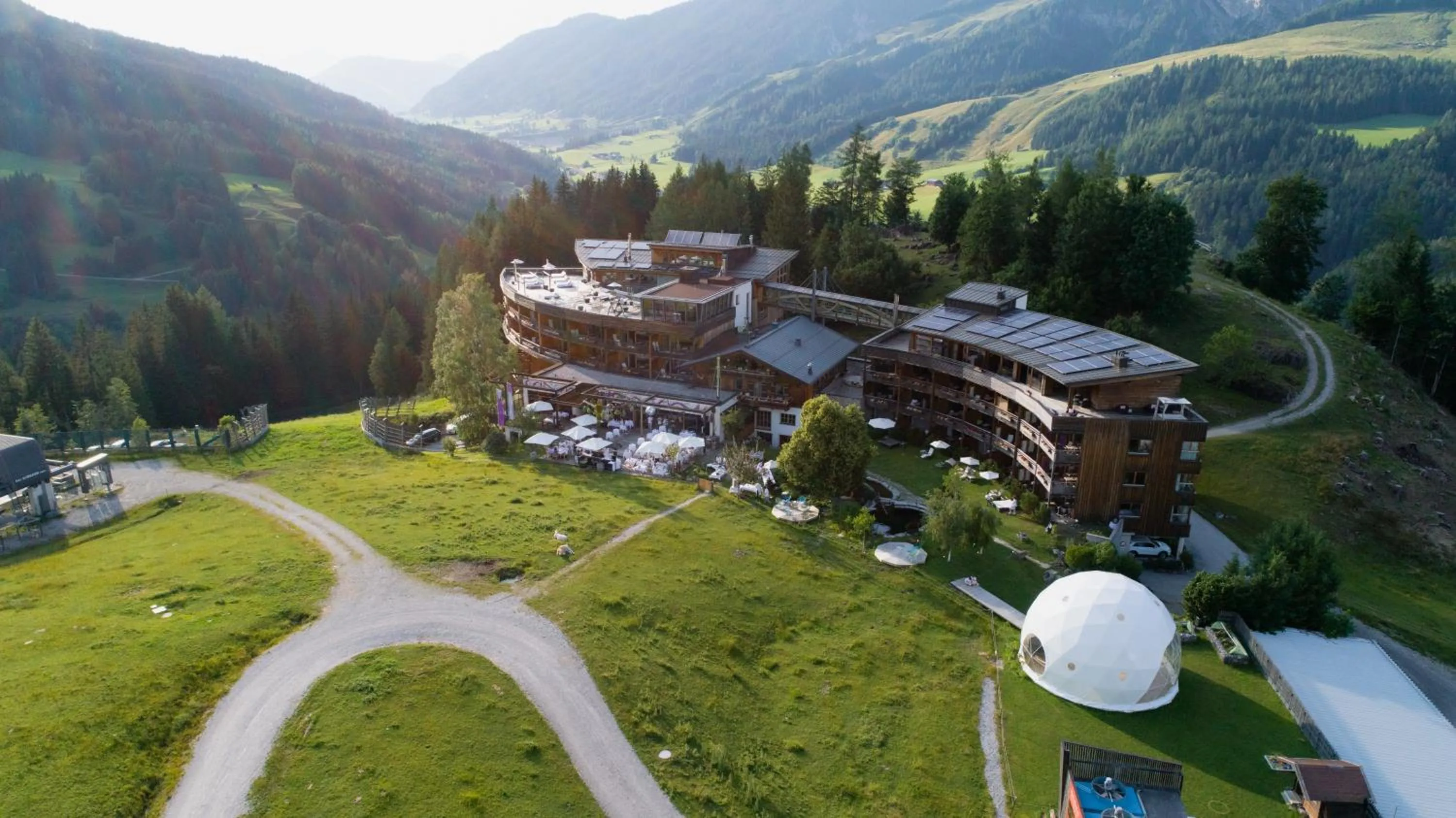 Bird's eye view in Holzhotel Forsthofalm