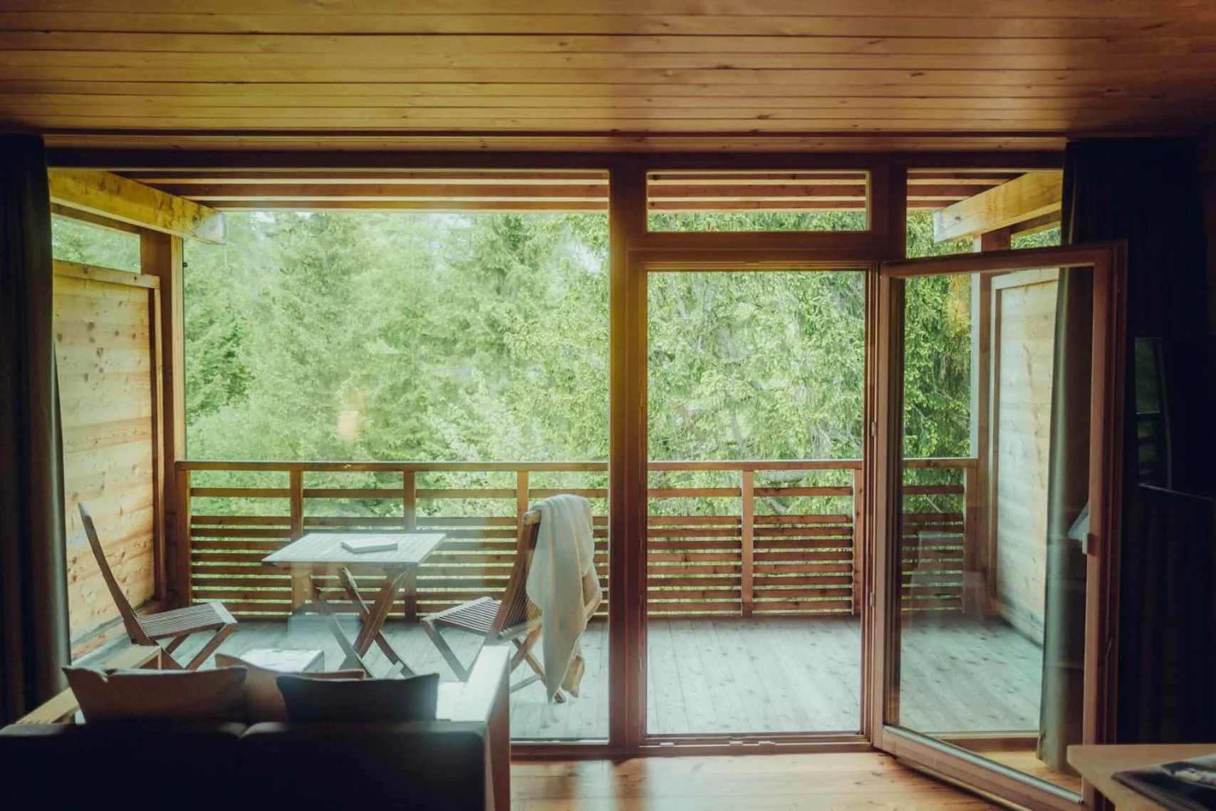 Balcony/Terrace in Holzhotel Forsthofalm