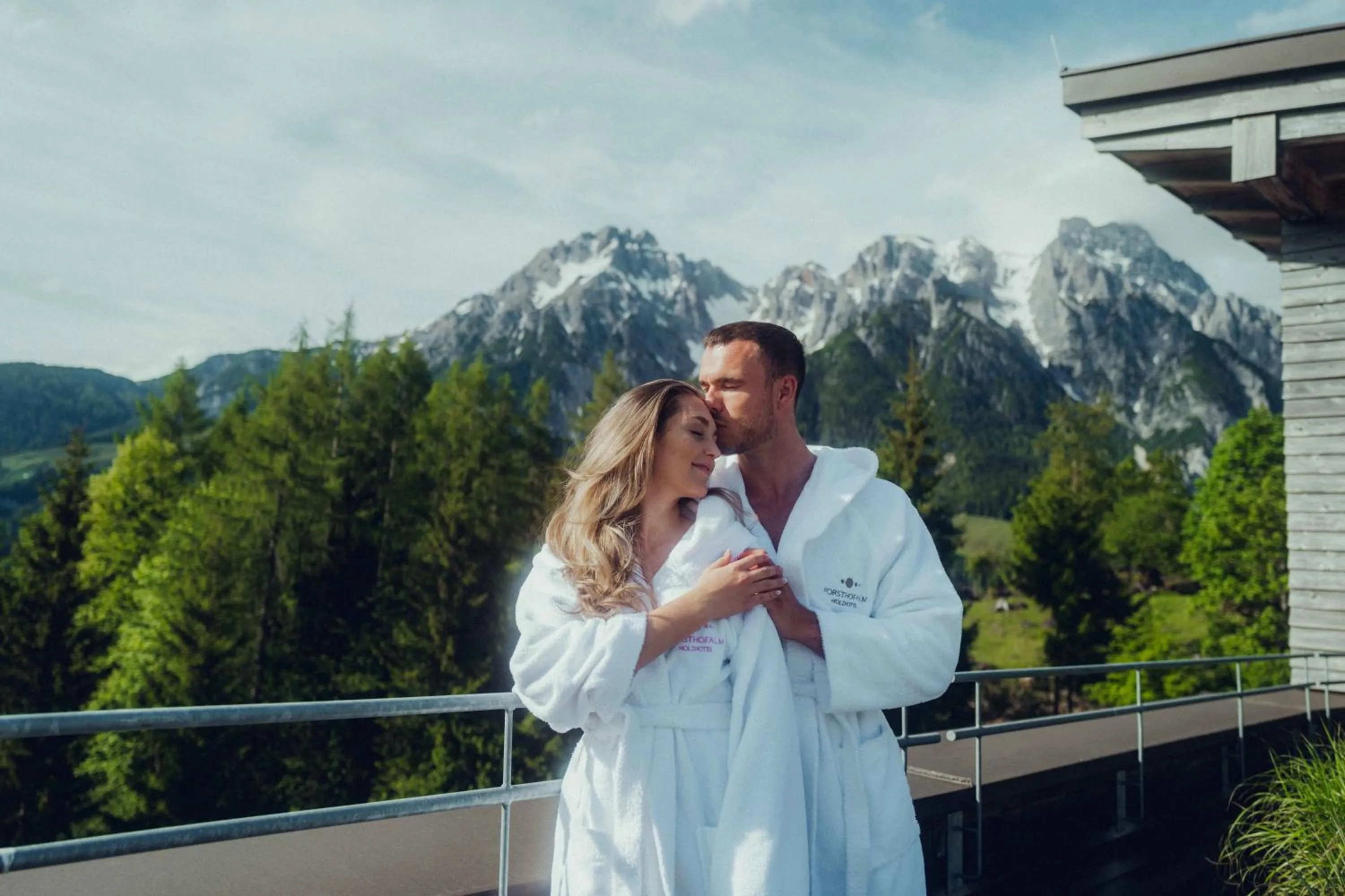 Balcony/Terrace in Holzhotel Forsthofalm