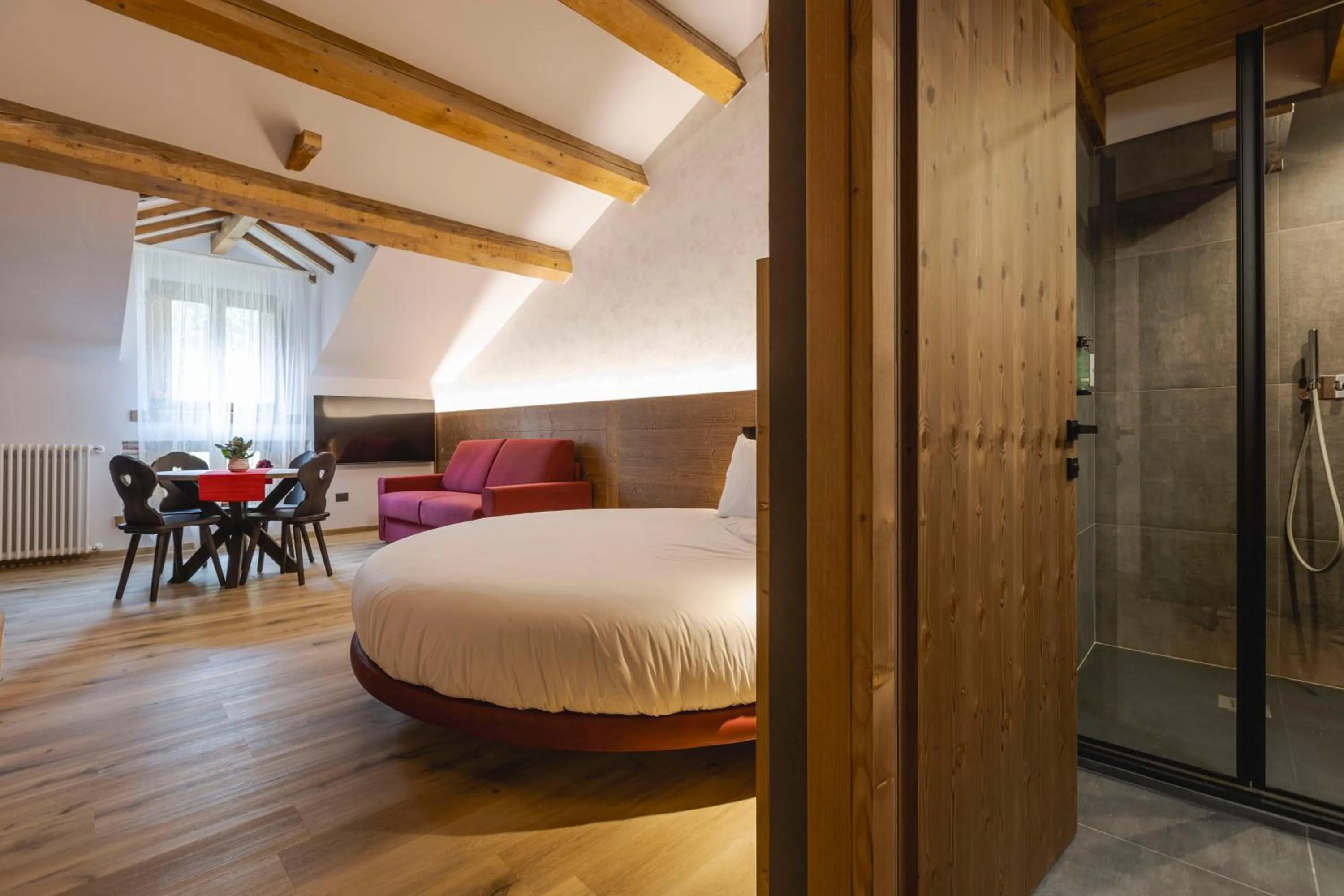 Bed in Granduca Mountain Wellness Apartments Campigna