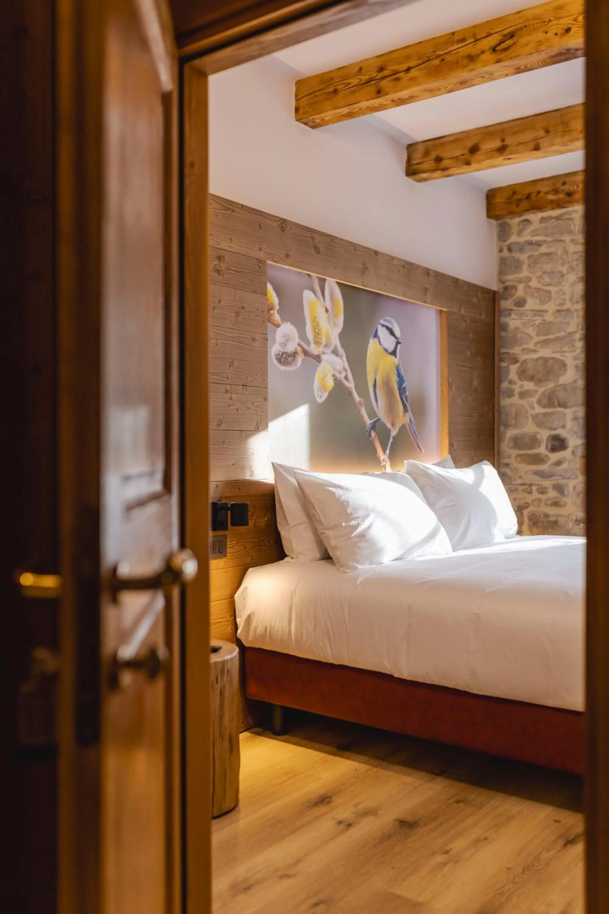 Bed in Granduca Mountain Wellness Apartments Campigna
