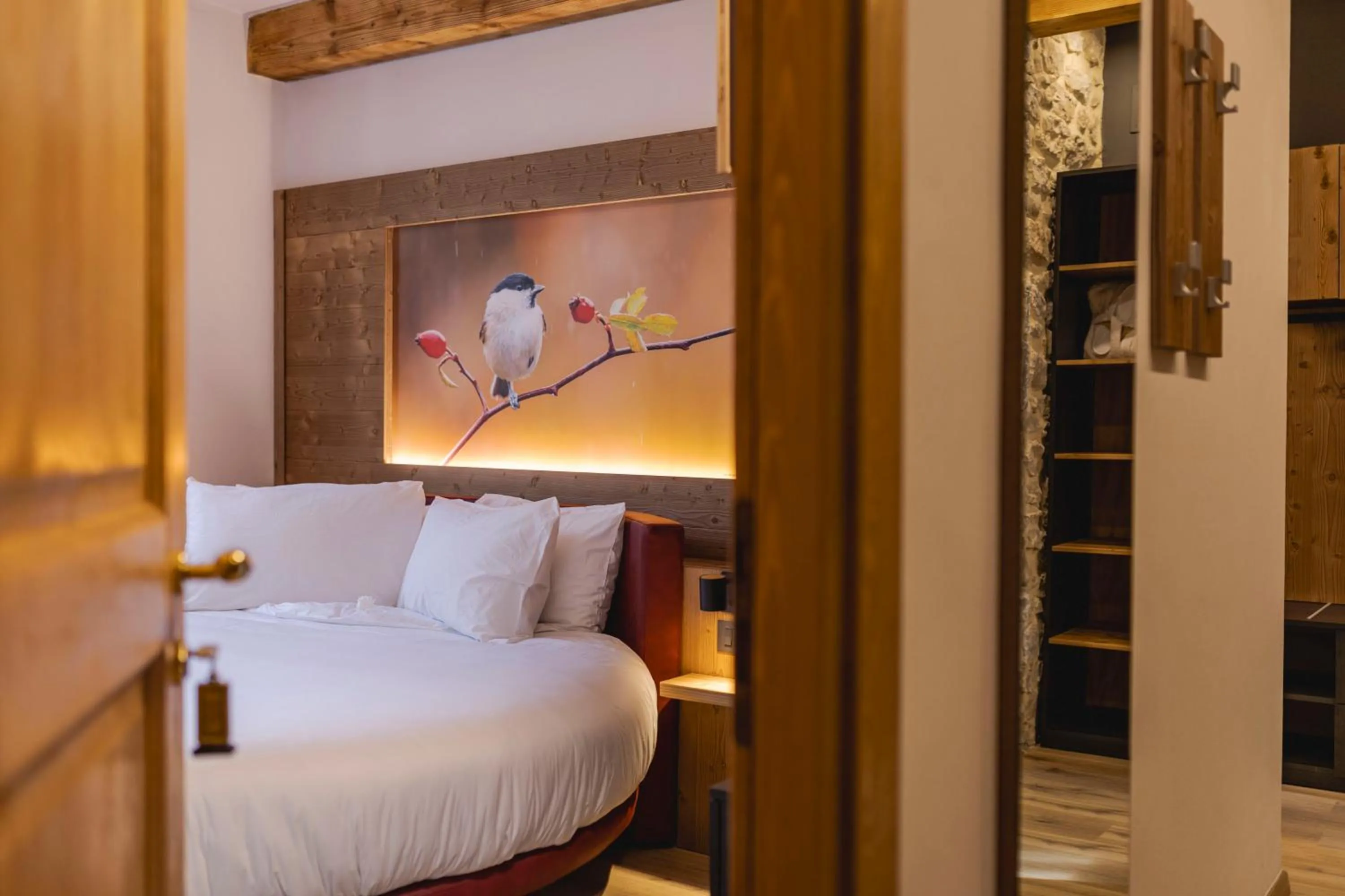 Bed in Granduca Mountain Wellness Apartments Campigna