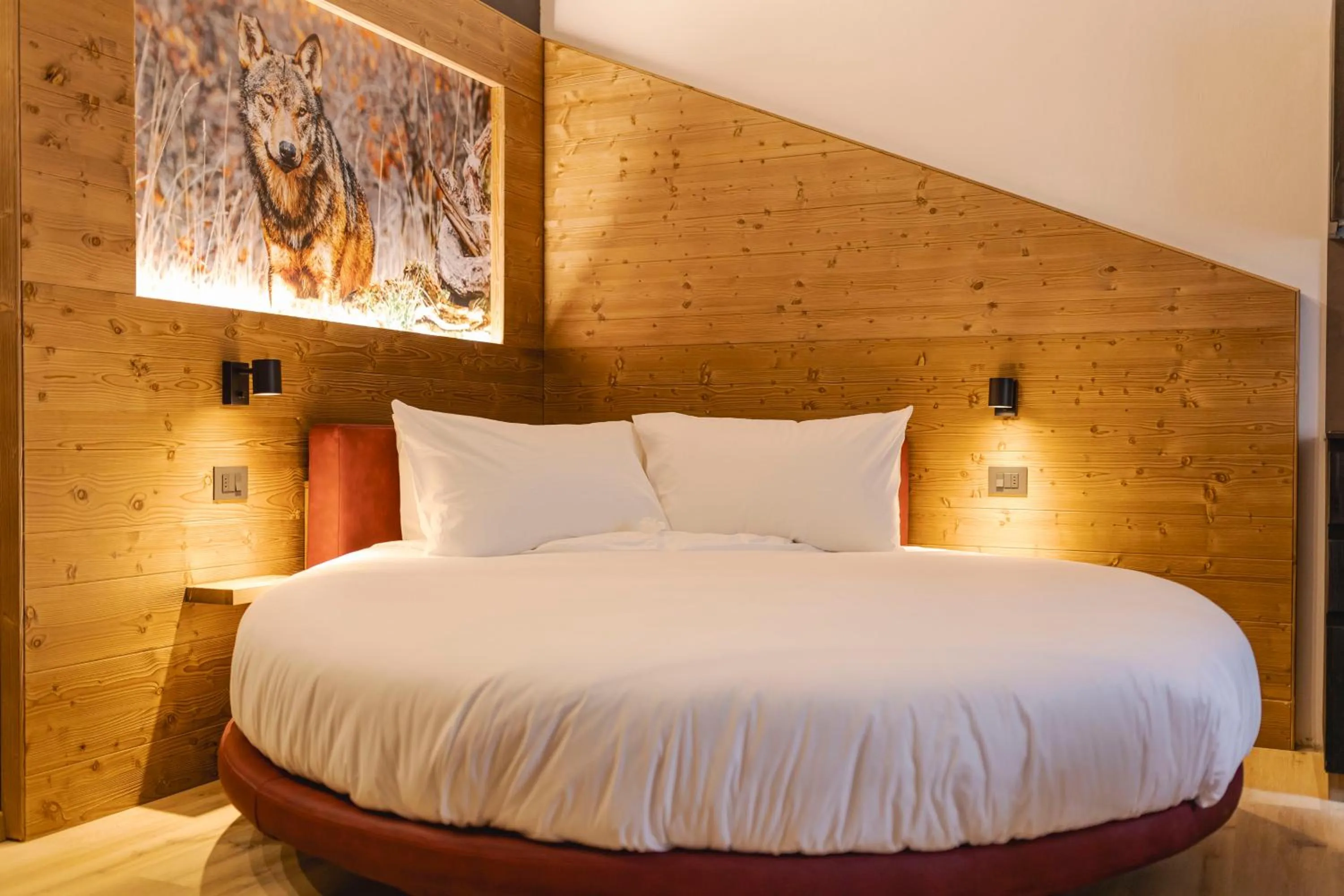 Bed in Granduca Mountain Wellness Apartments Campigna
