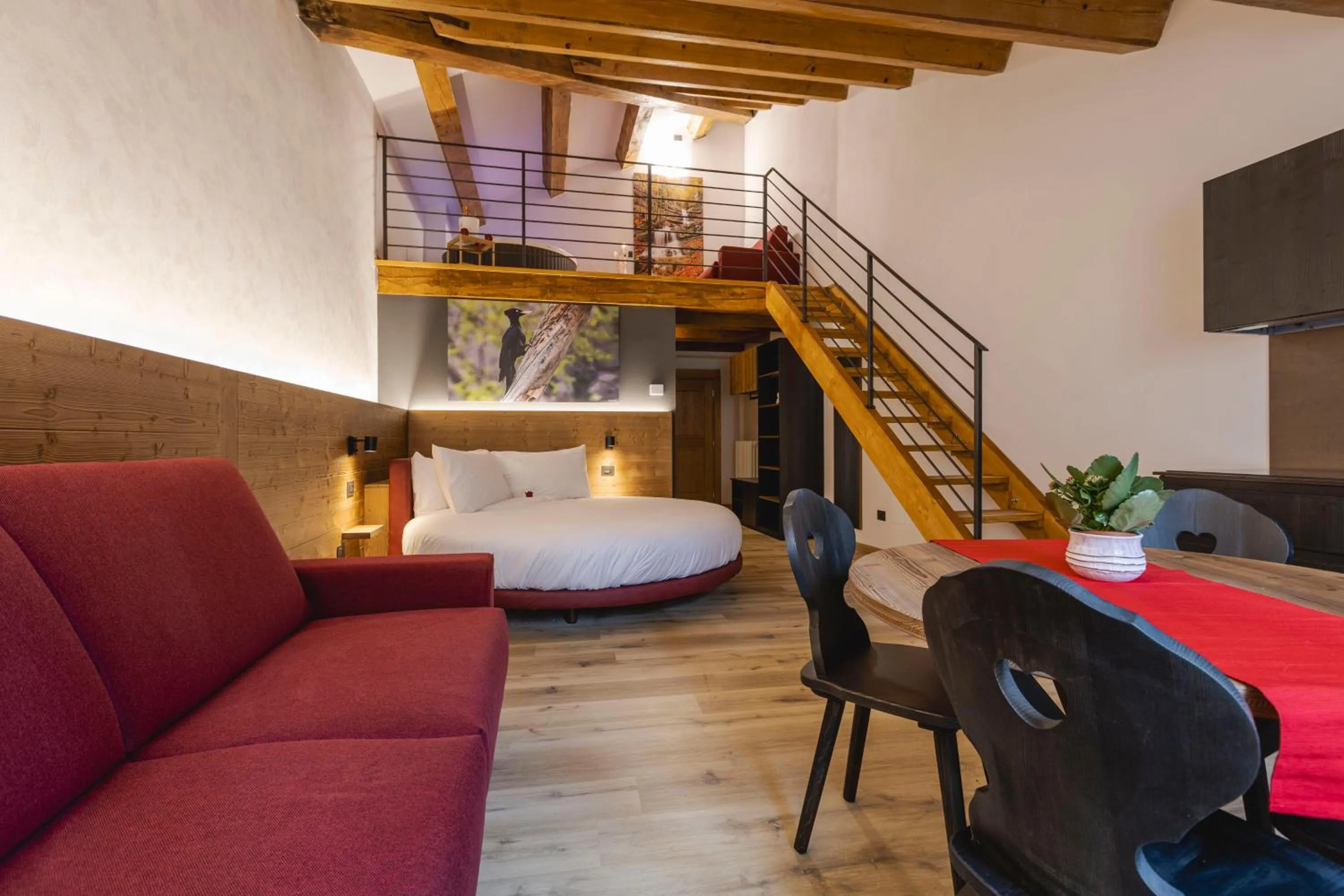 Bed in Granduca Mountain Wellness Apartments Campigna