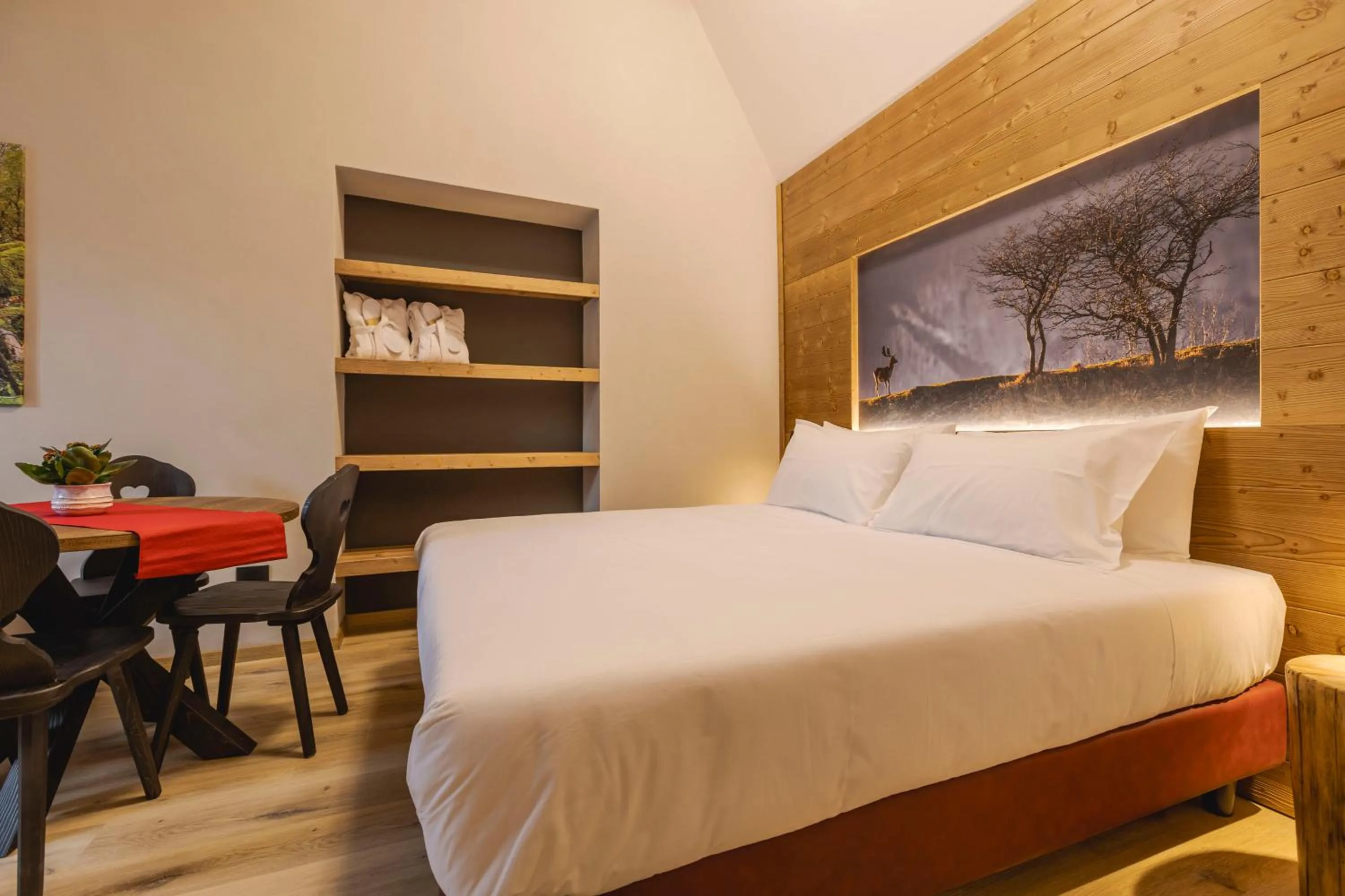Bed in Granduca Mountain Wellness Apartments Campigna