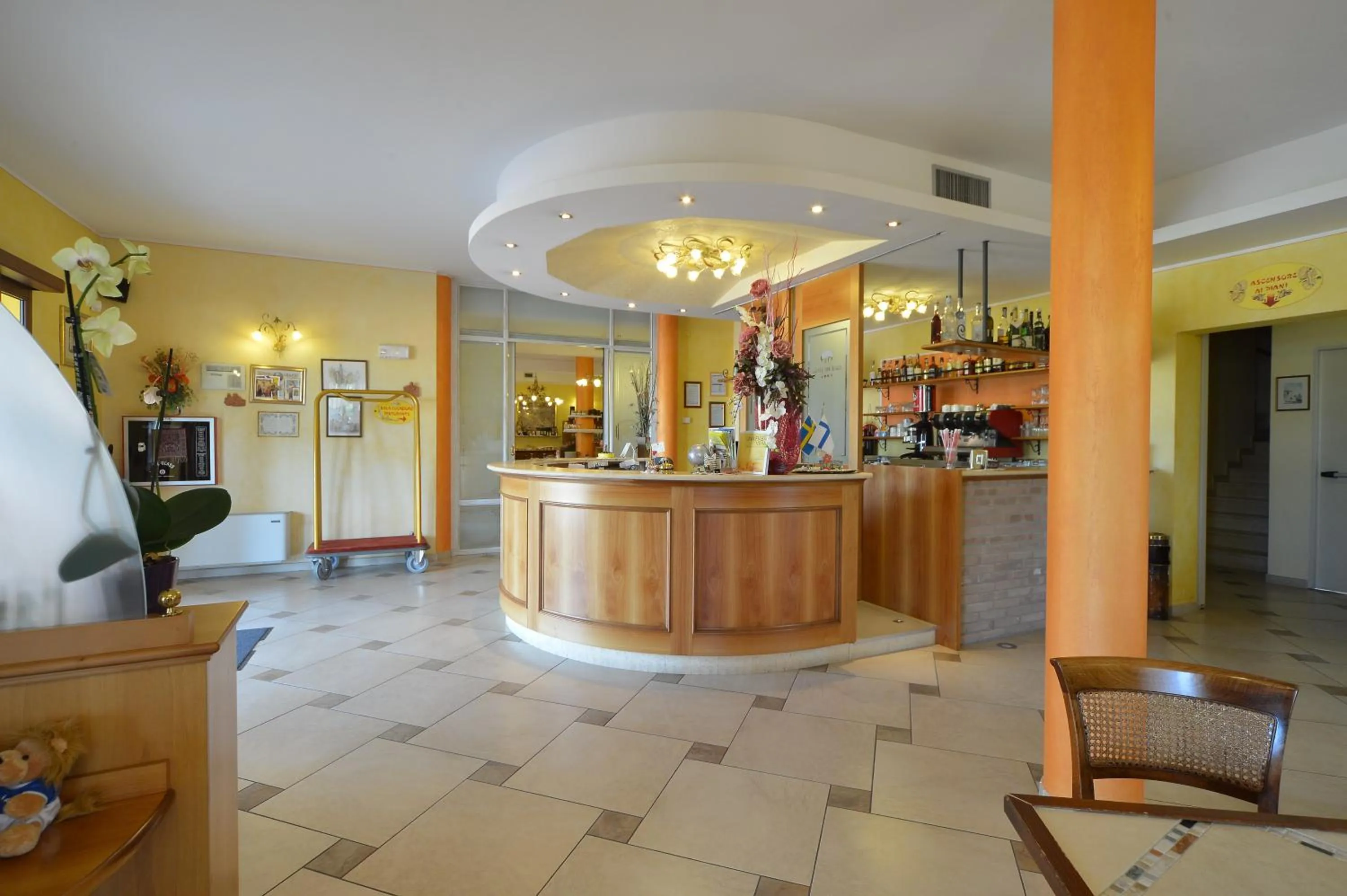 Lobby or reception in Hotel Tre Torri