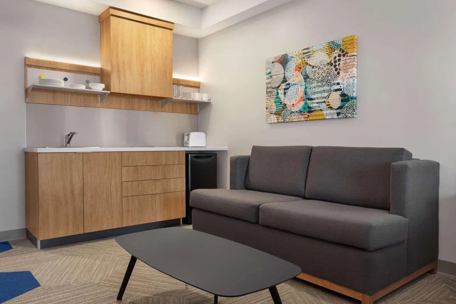 Kitchen or kitchenette in Microtel Inn Suites by Wyndham Lac-Megantic