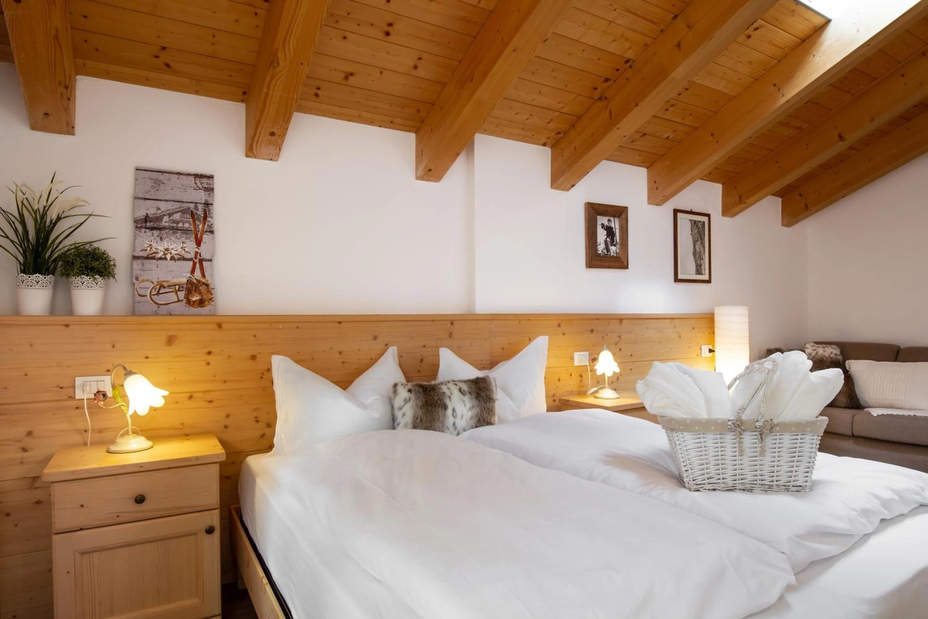 Bed in Hotel Chalet Giasenei