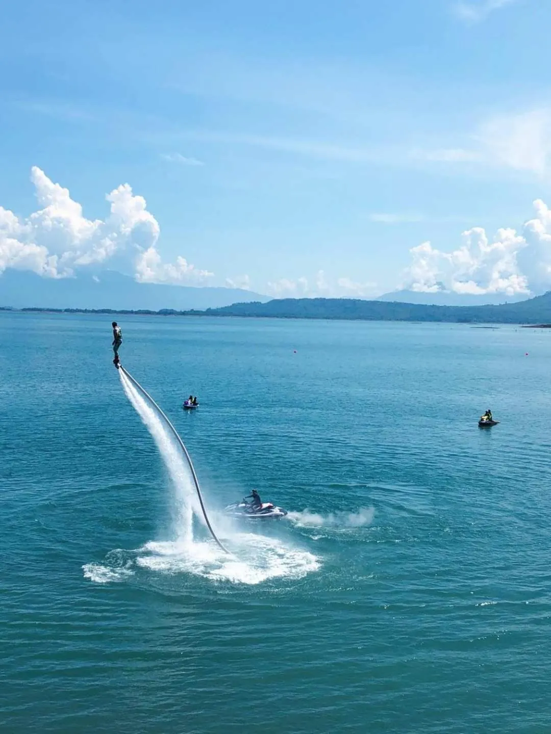 Aqua park in Dansavanh Namngum Resort