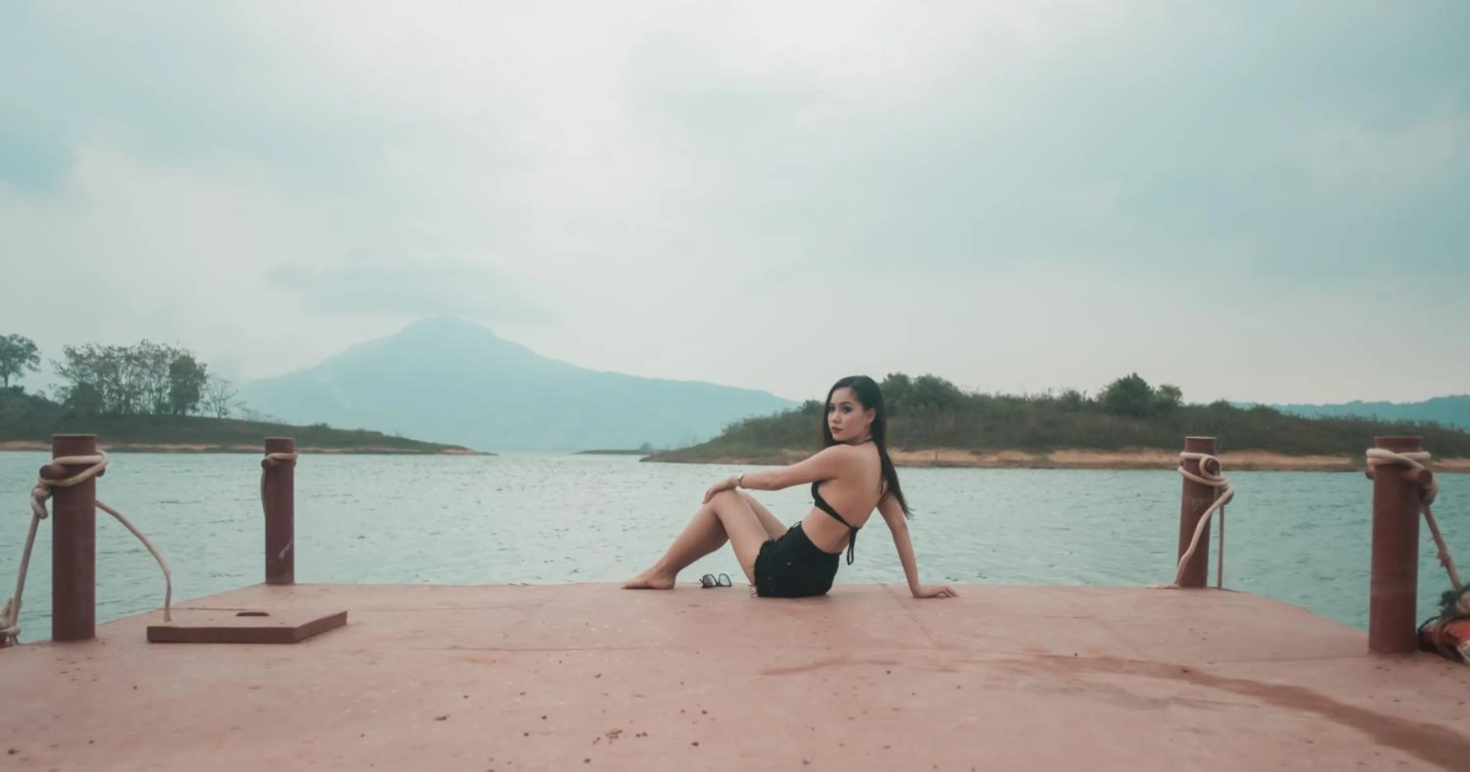 Aqua park in Dansavanh Namngum Resort