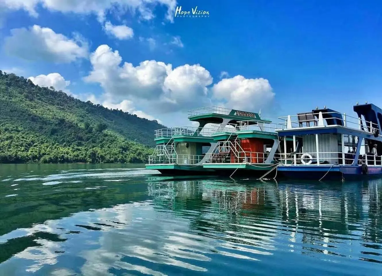 Aqua park in Dansavanh Namngum Resort