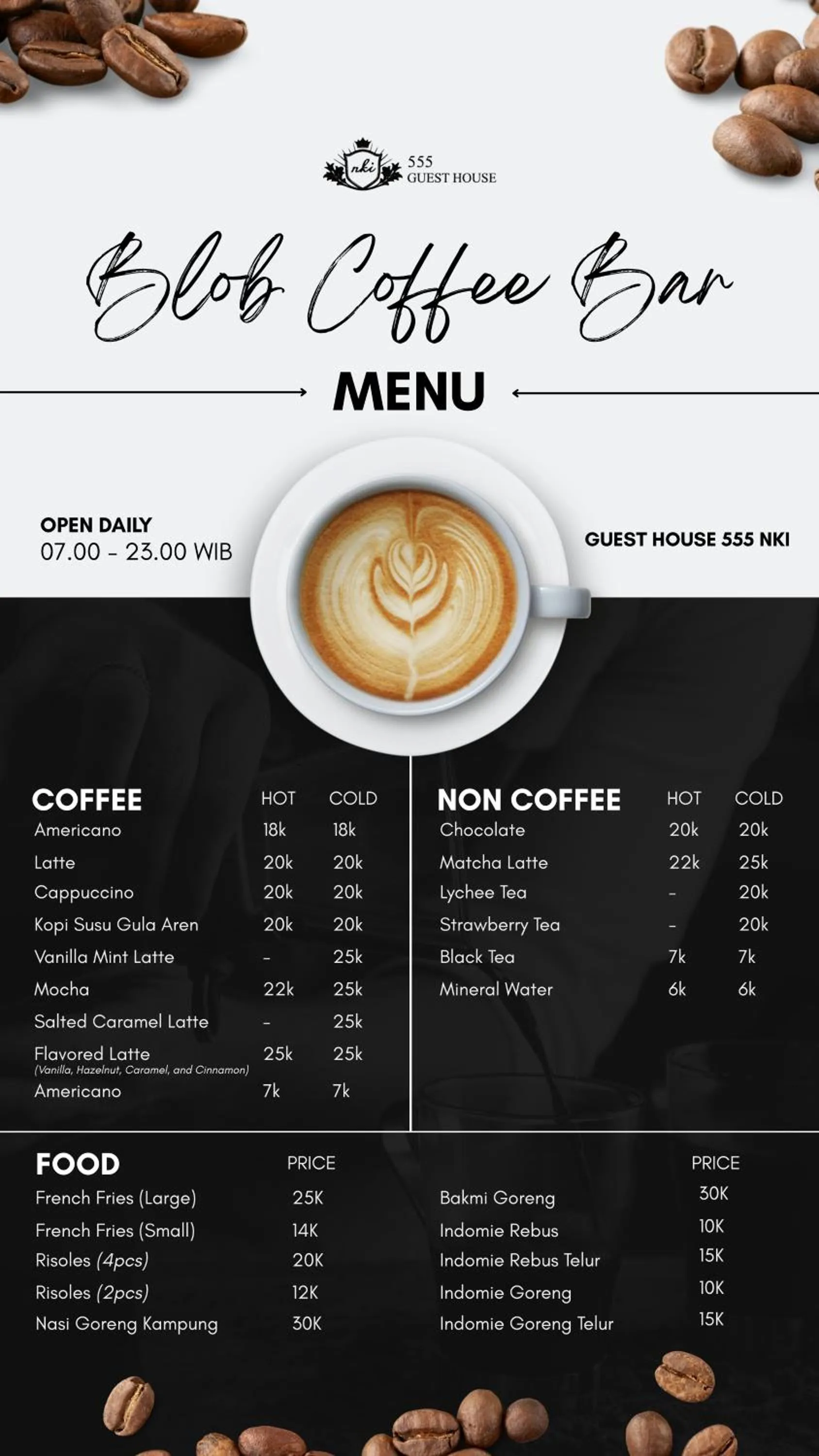 Restaurant/places to eat in Guest House 555 NKI