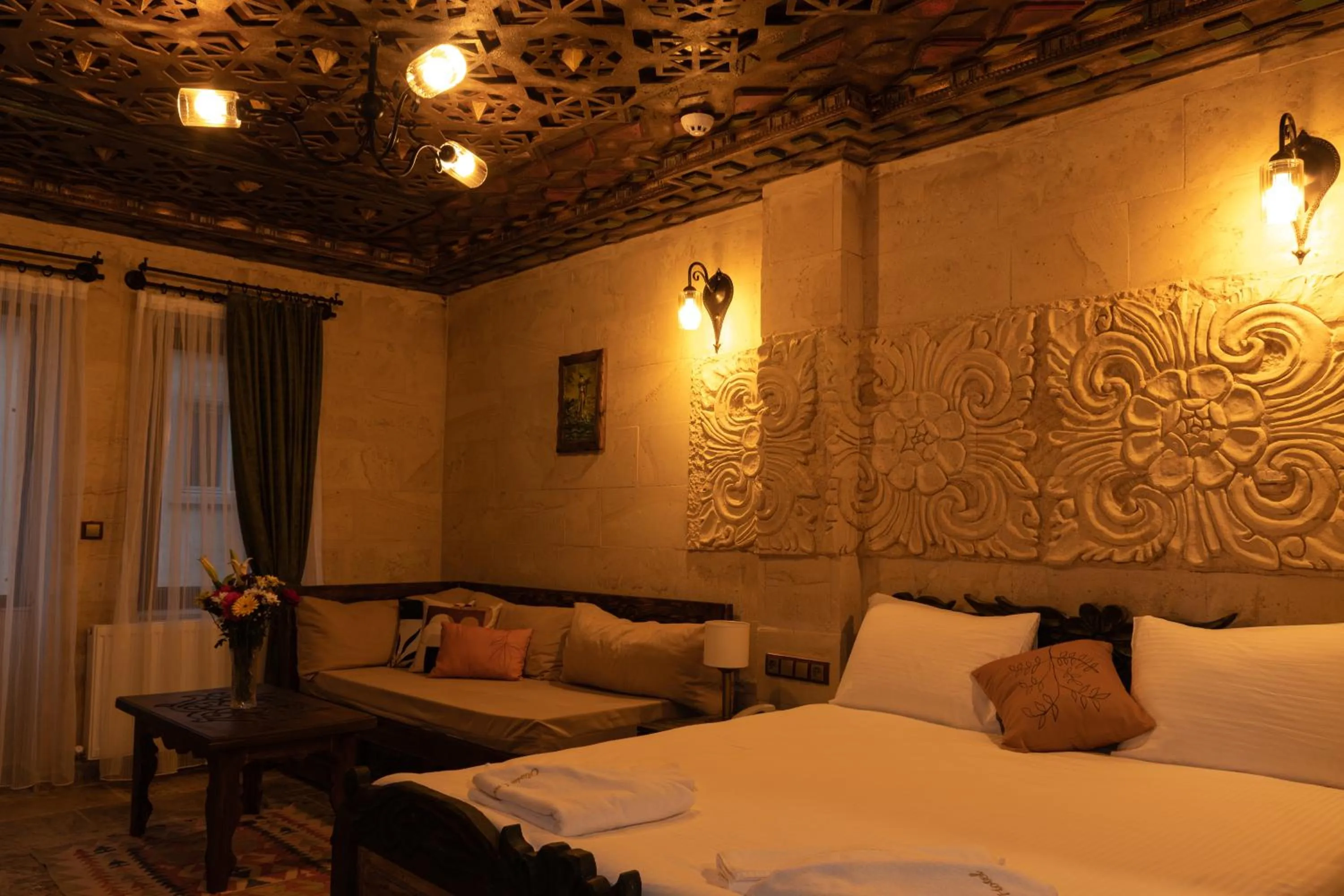 Bed in Olivia Cave Hotel