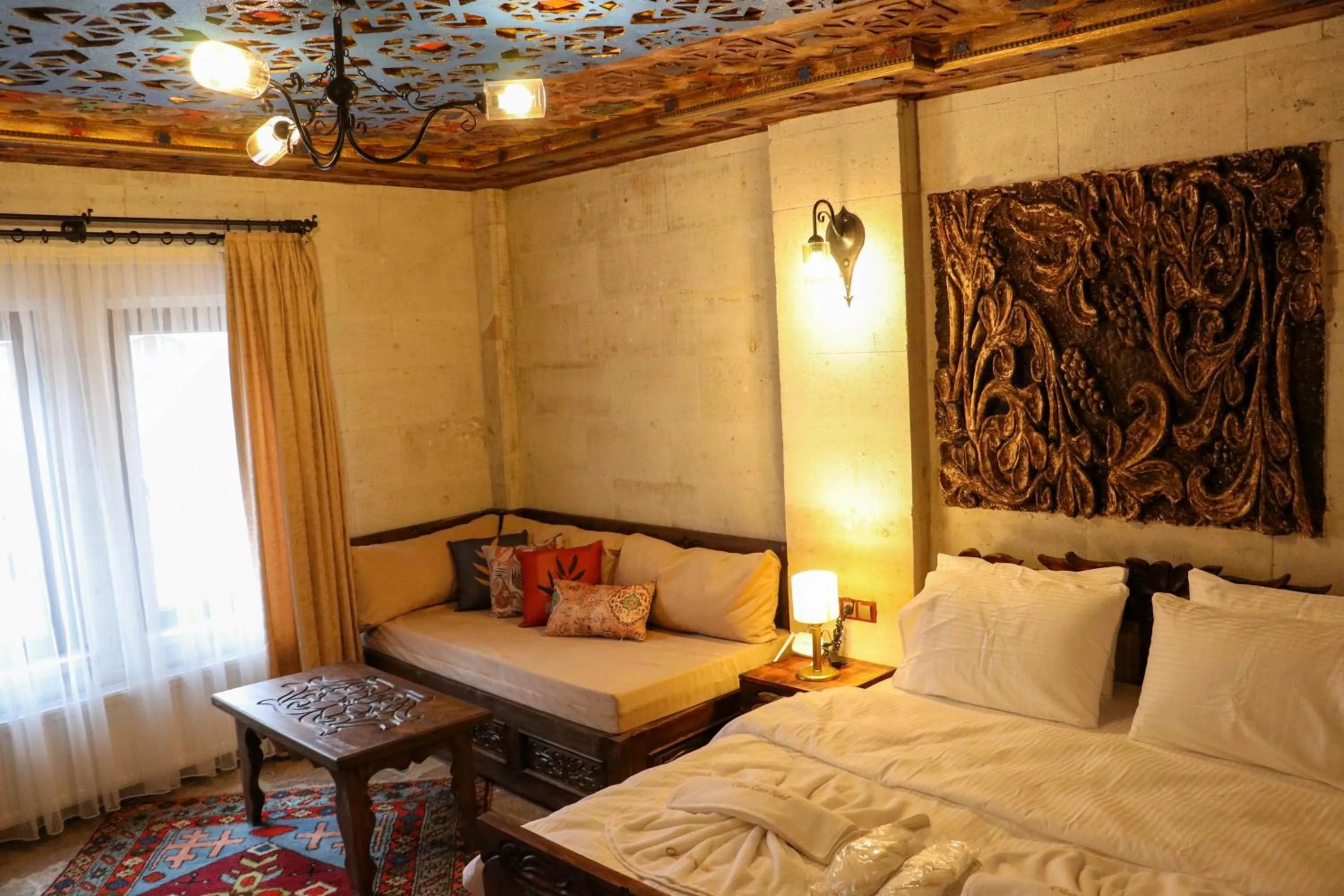 Bed in Olivia Cave Hotel