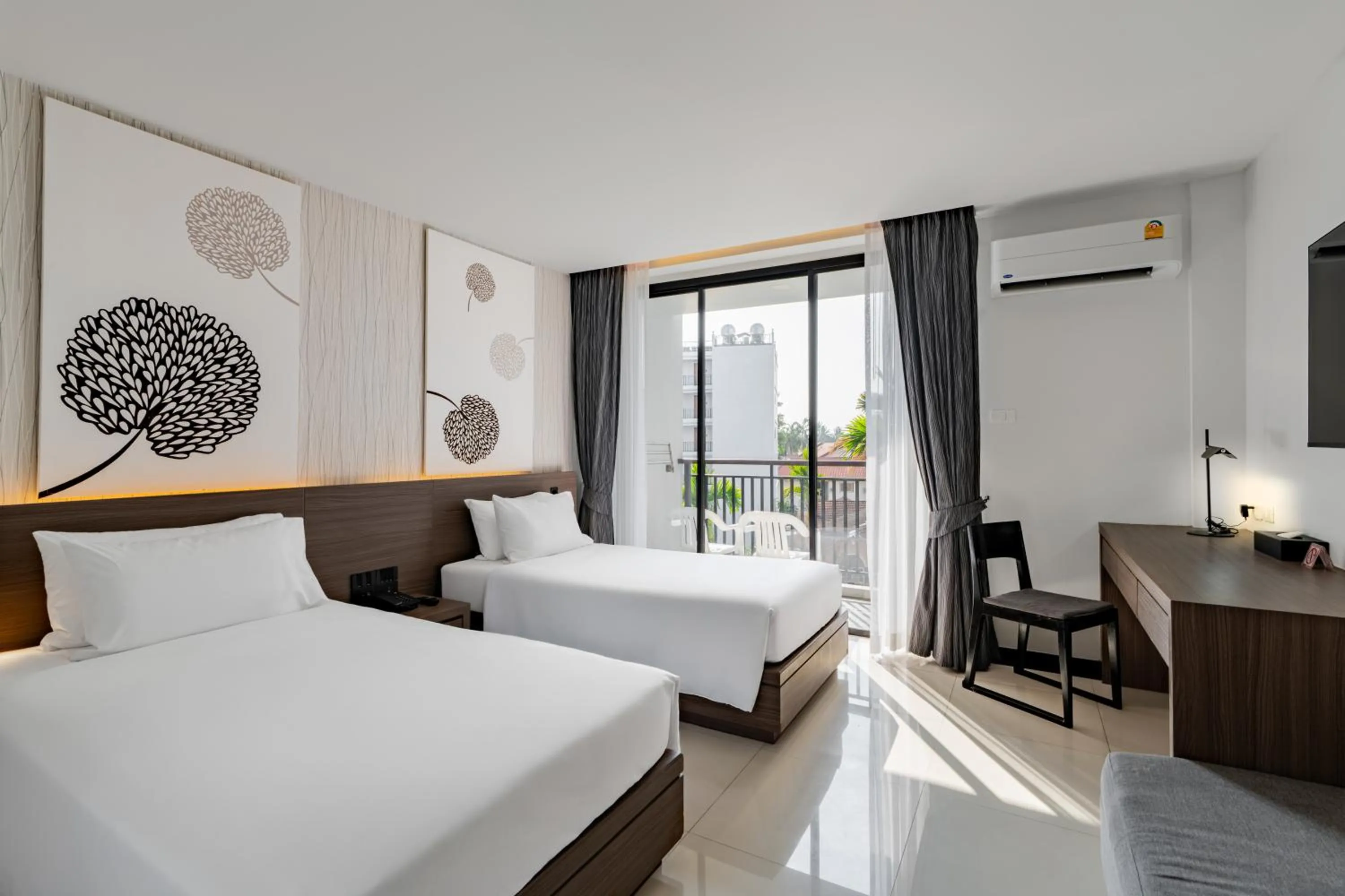 Bedroom, Bed in Citrus Patong Hotel by Compass Hospitality
