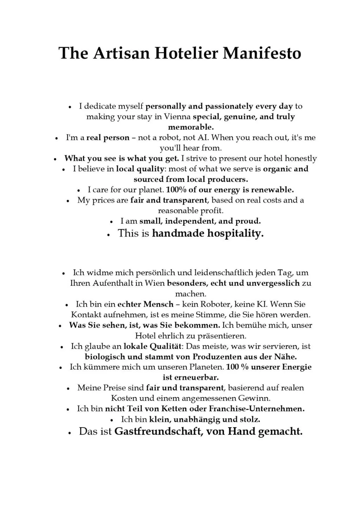 Staff in Altwienerhof Boutique Hotel