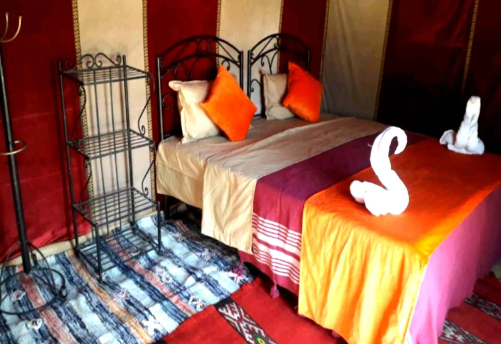 Bed in Desert Romantic Camp