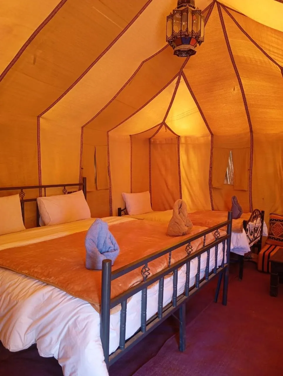 Bed in Desert Romantic Camp