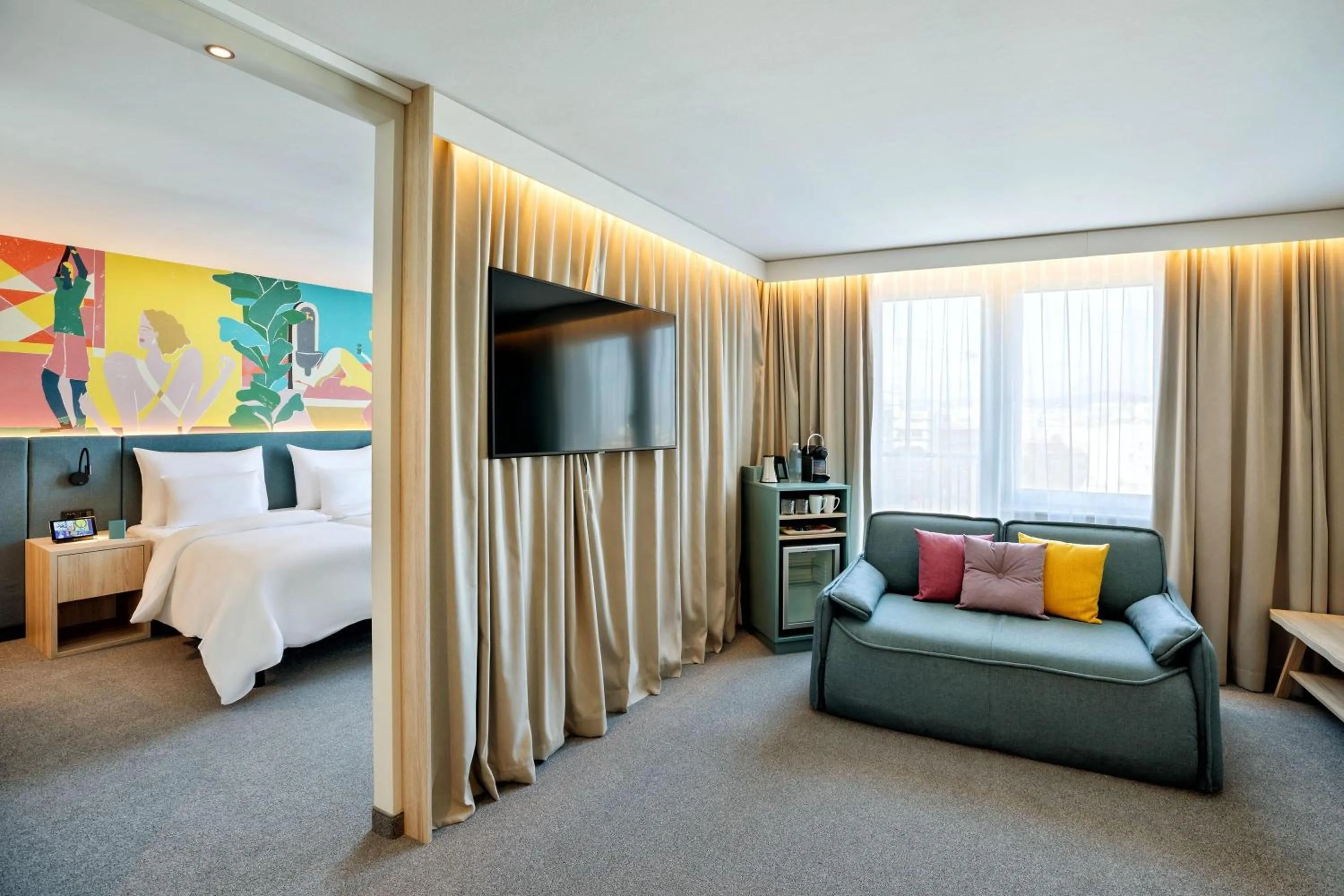Photo of the whole room, Bed in Spark by Hilton Vienna Messe Prater