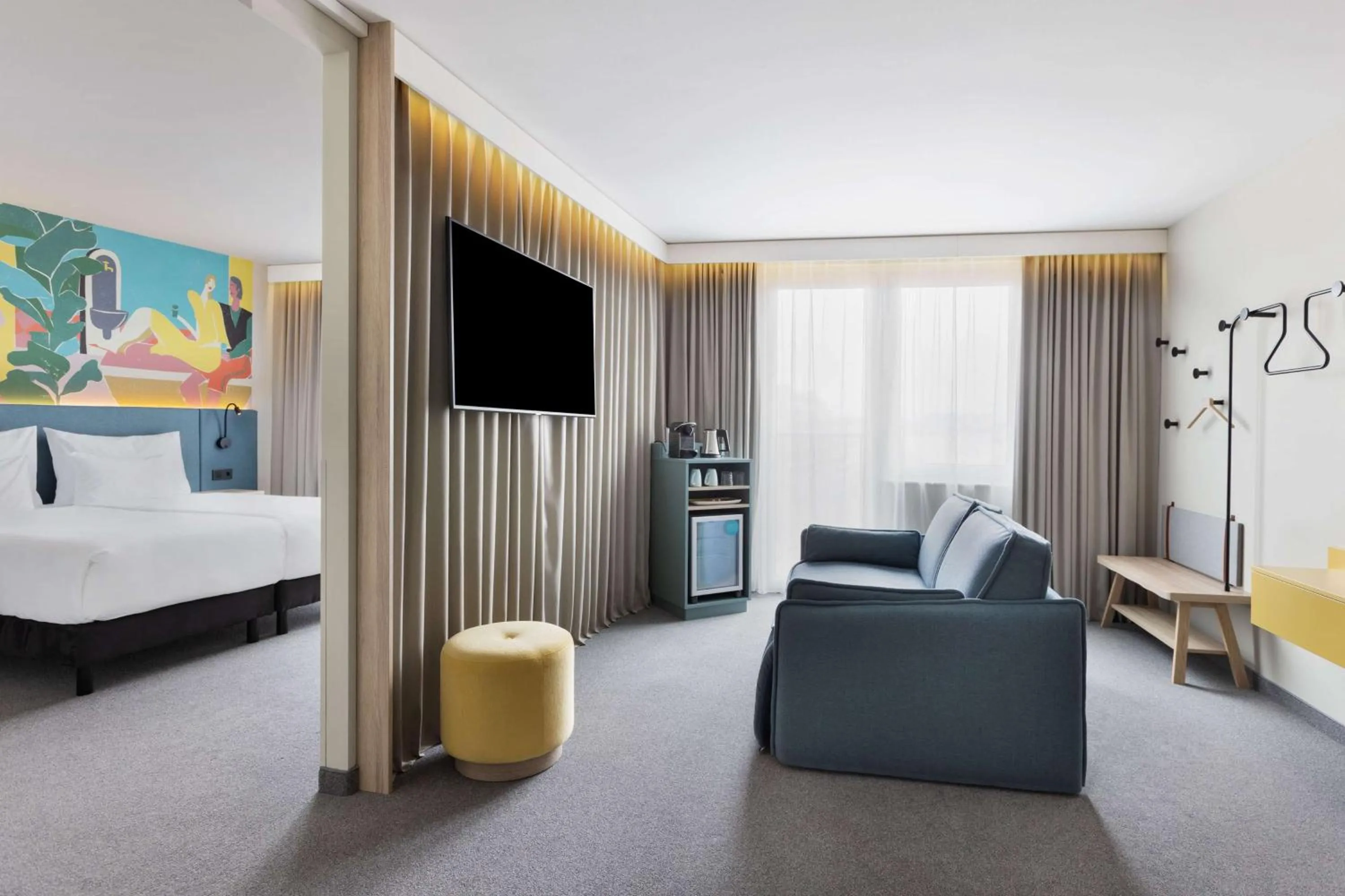 Living room, Bed in Spark by Hilton Vienna Messe Prater
