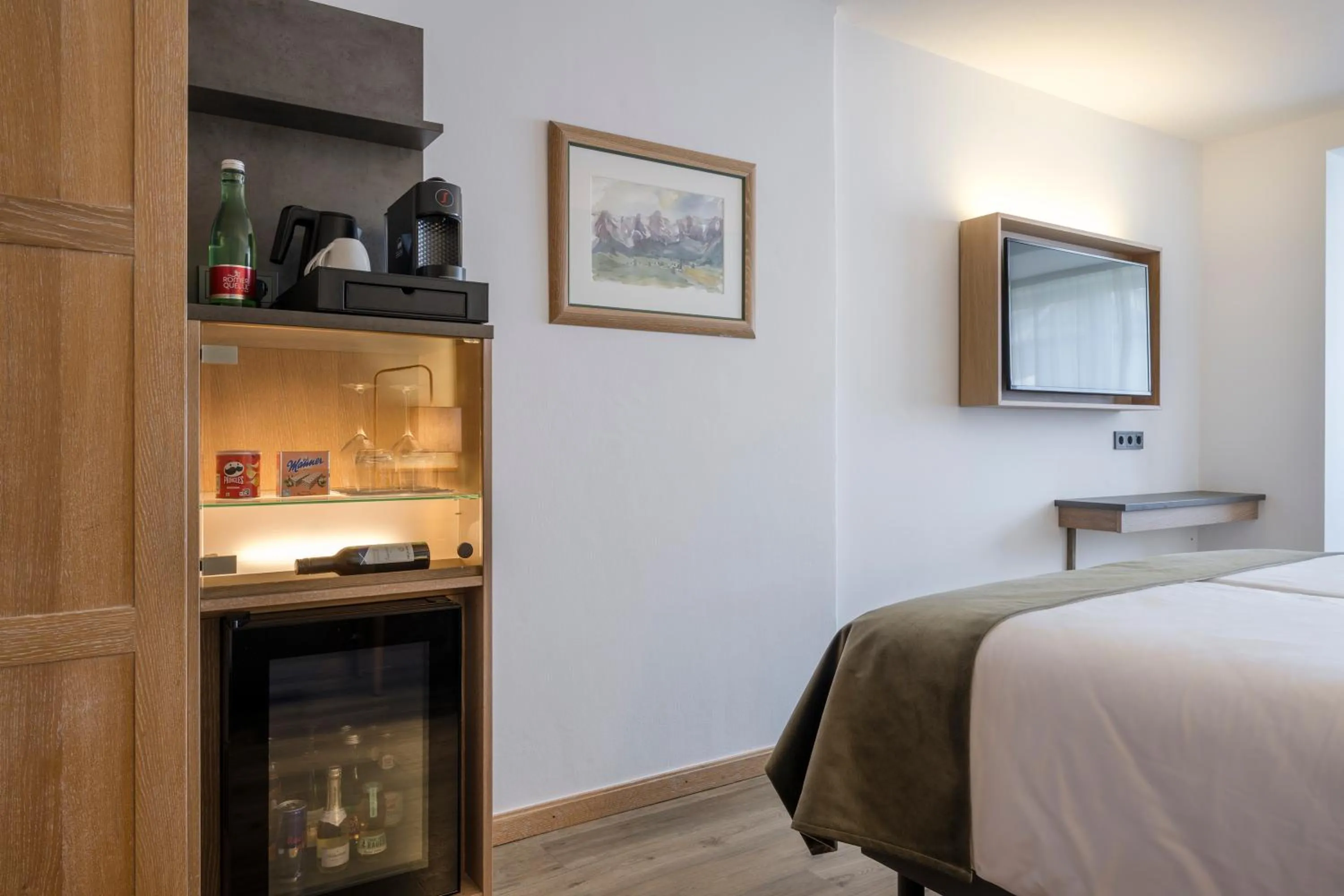 Coffee/tea facilities, Bed in Hotel IMLAUER & Bräu