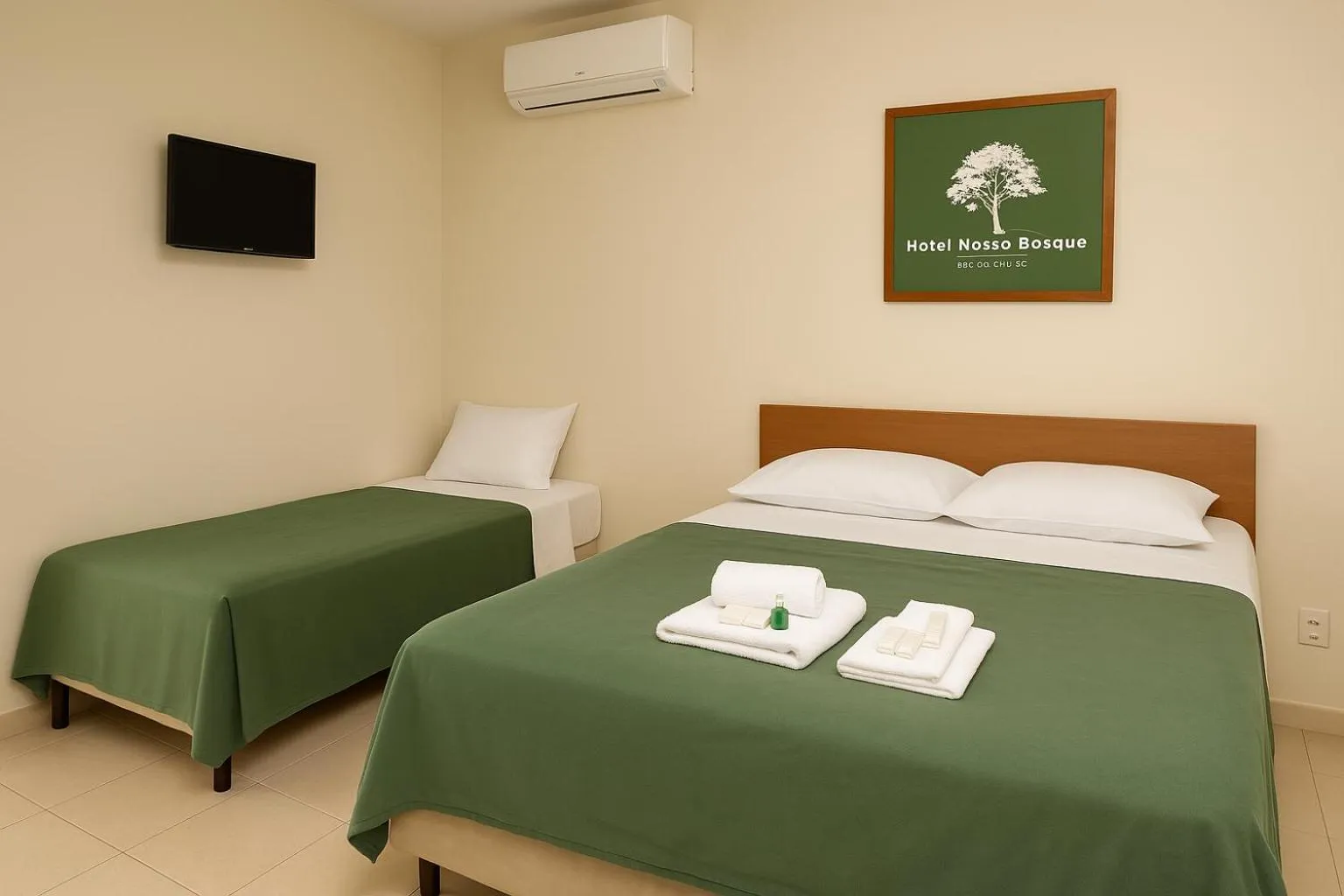 Bed in Hotel Nosso Bosque