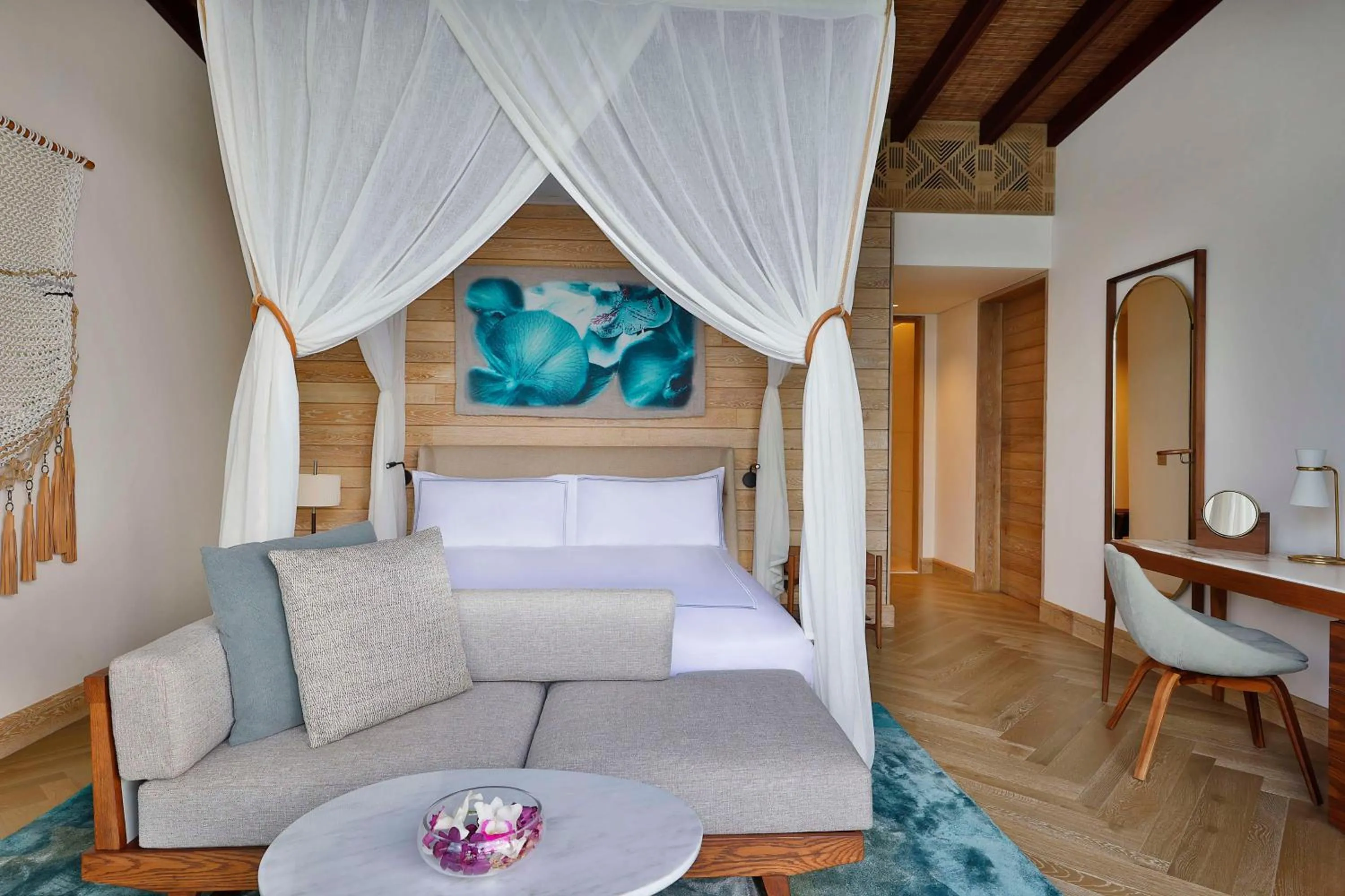 Bed in Mango House Seychelles, LXR Hotels & Resorts
