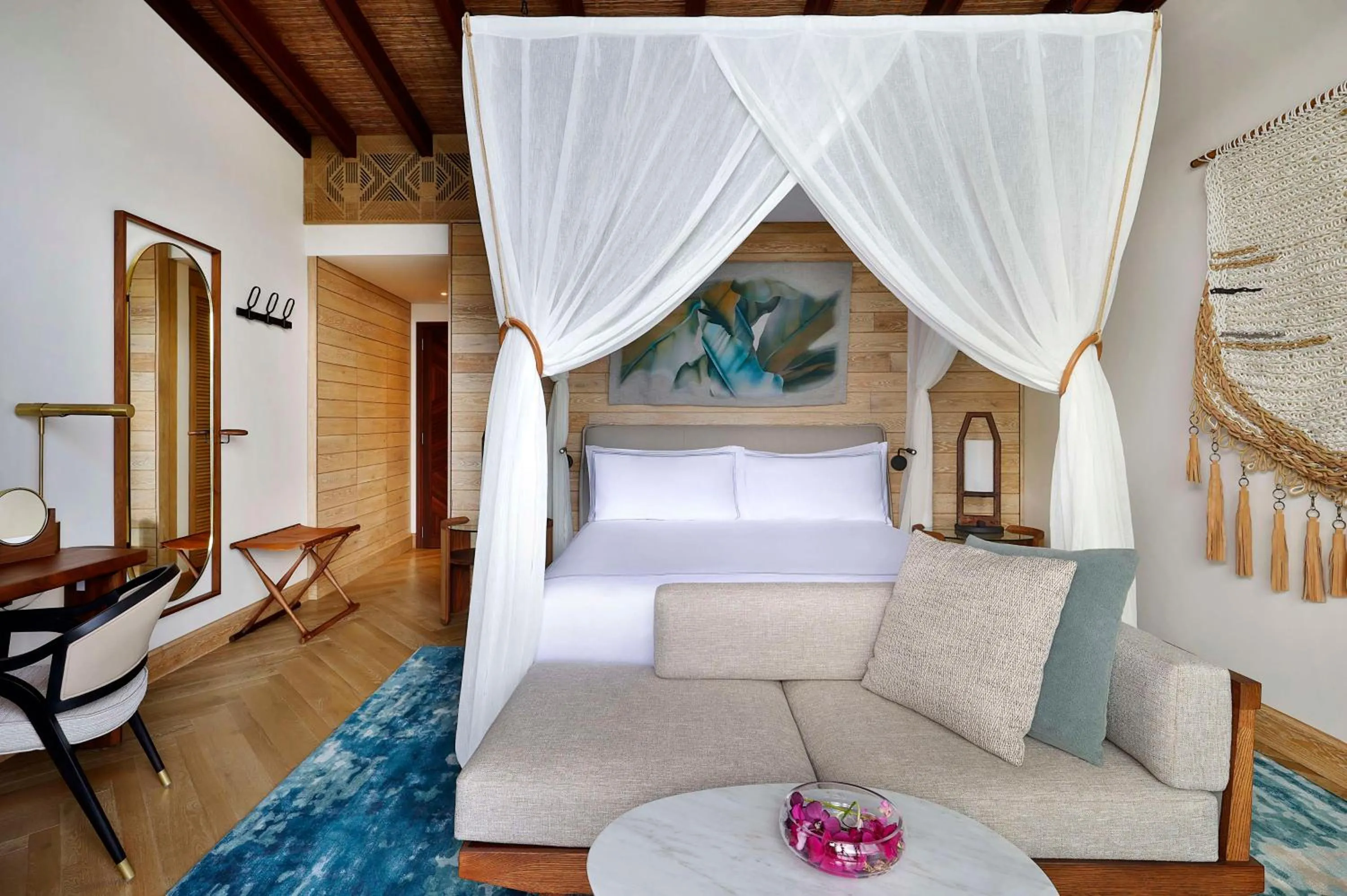 Bed in Mango House Seychelles, LXR Hotels & Resorts