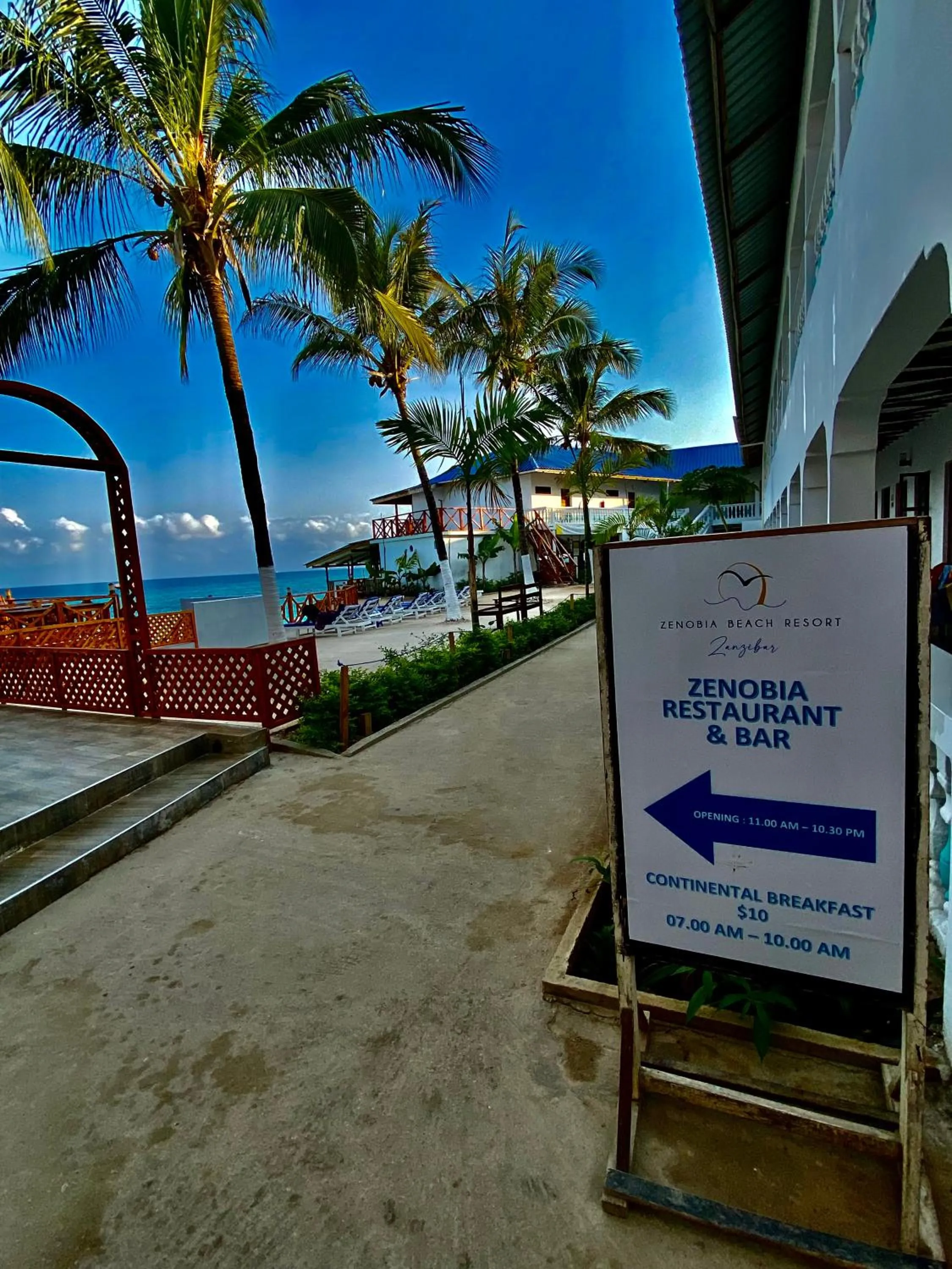 Patio in Zenobia Beach Resort