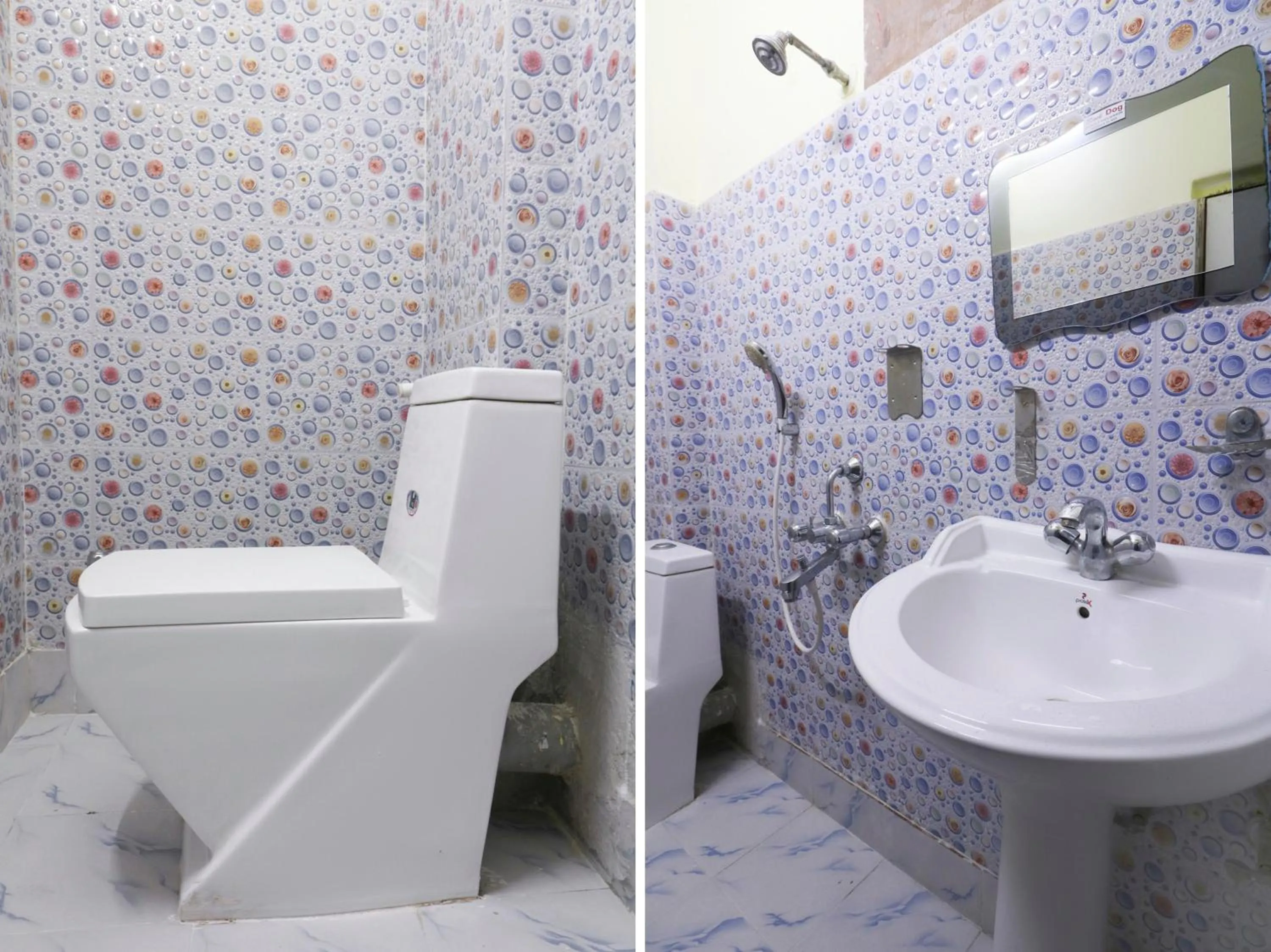 Bathroom in Hotel O Home Cozy Studio Collage Square Hotel Maya International Near St. Thomas's Church