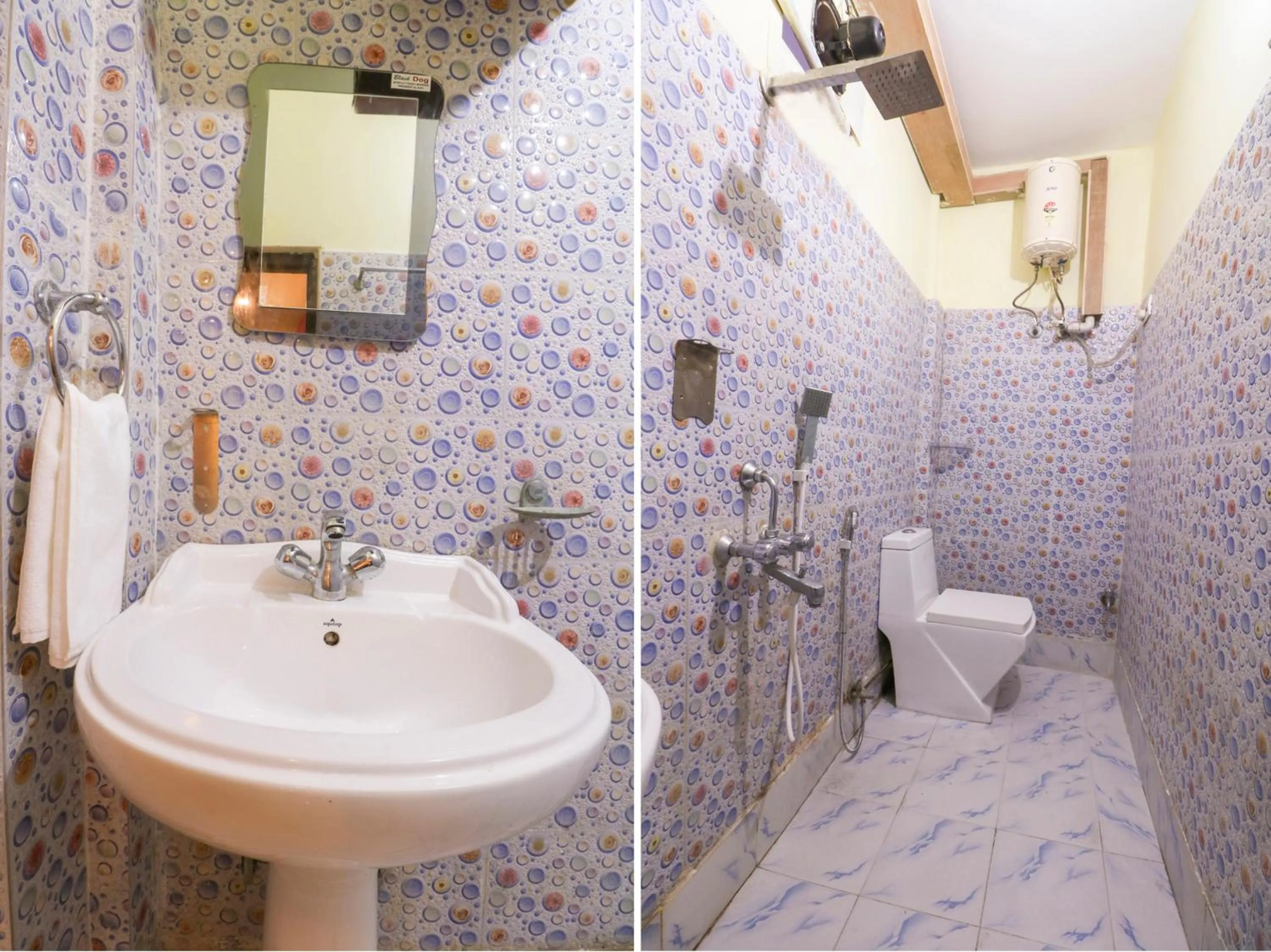 Bathroom in Hotel O Home Cozy Studio Collage Square Hotel Maya International Near St. Thomas's Church
