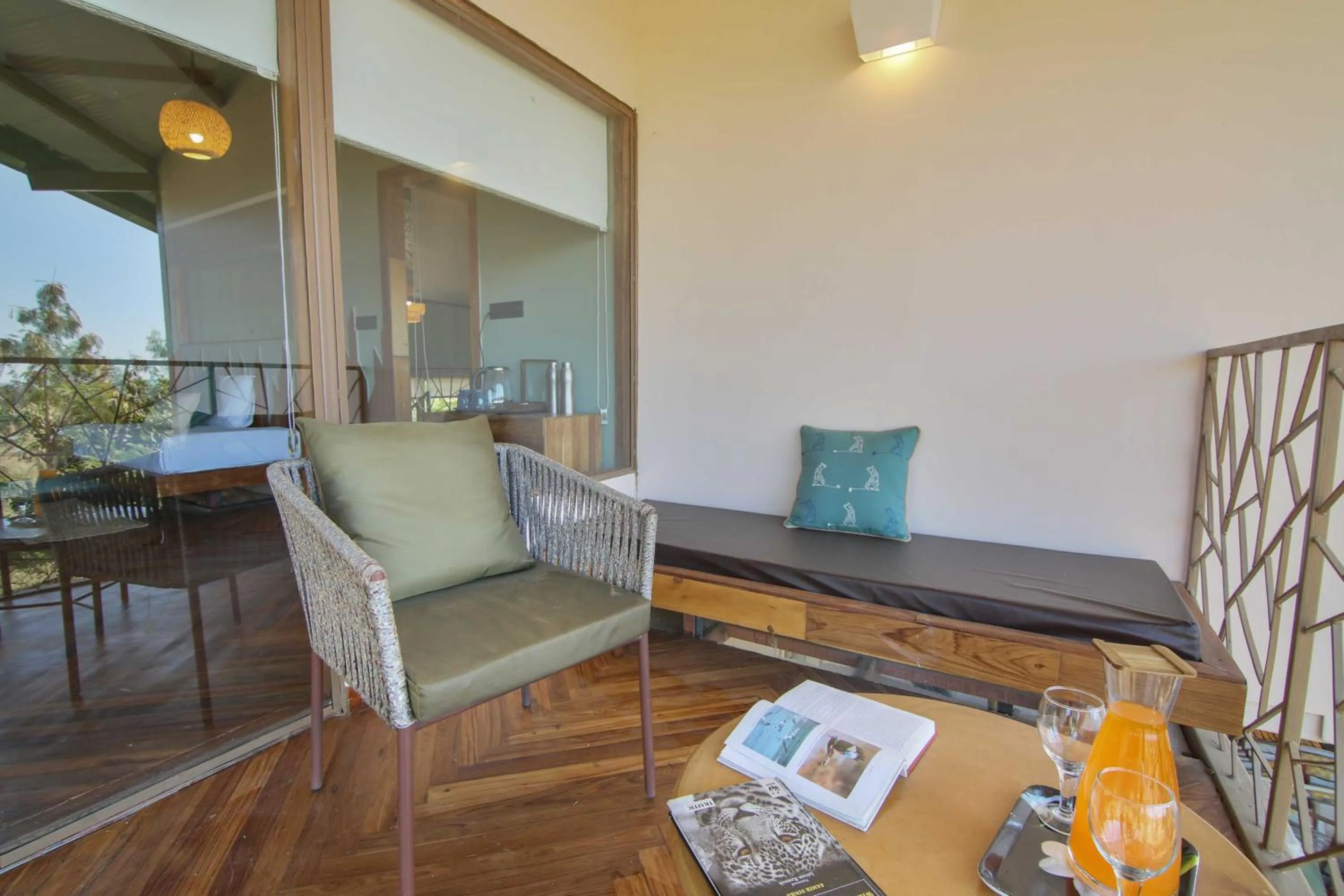 Seating area in Tadoba Jungle Camp