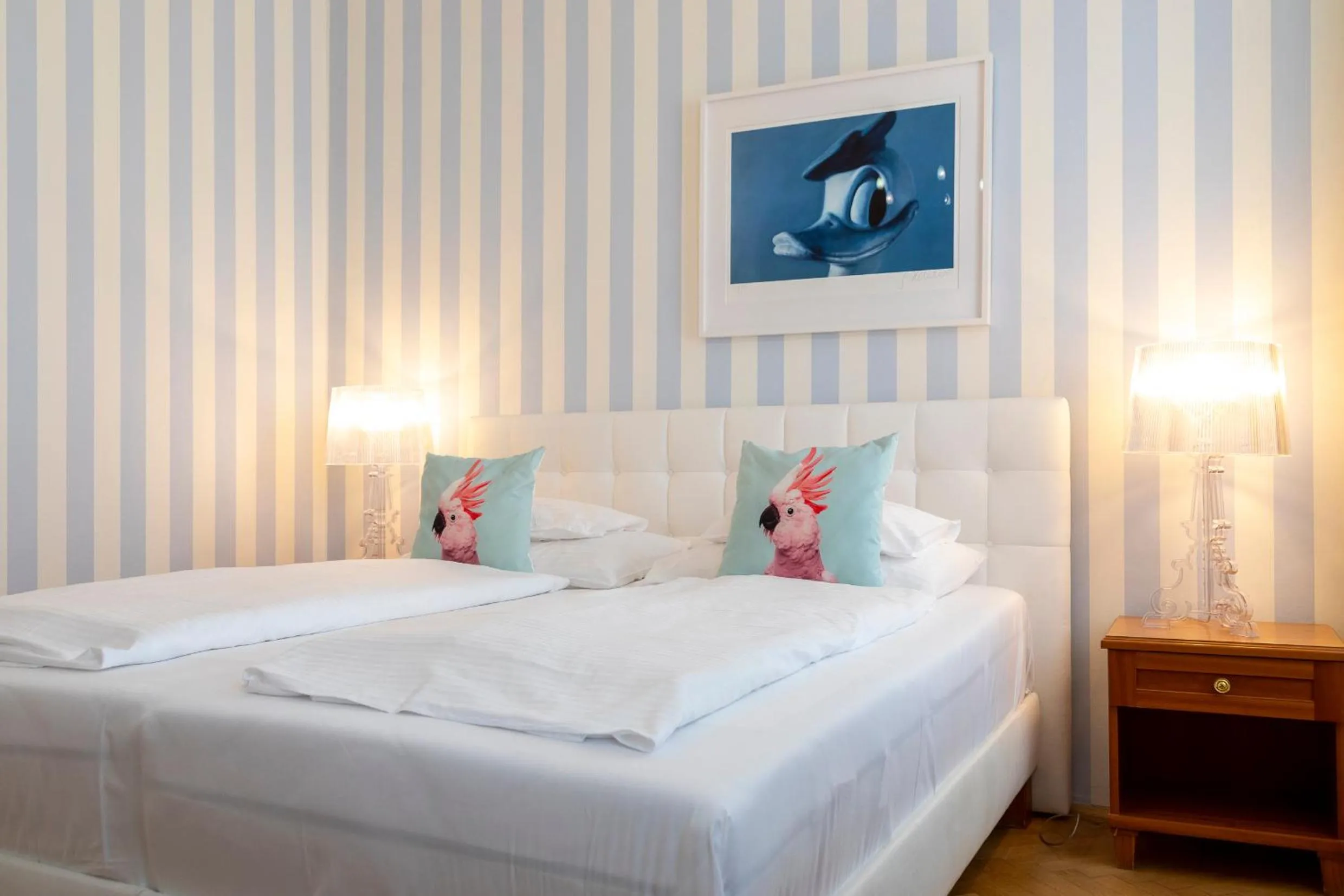 Bed in Hotel Schwalbe