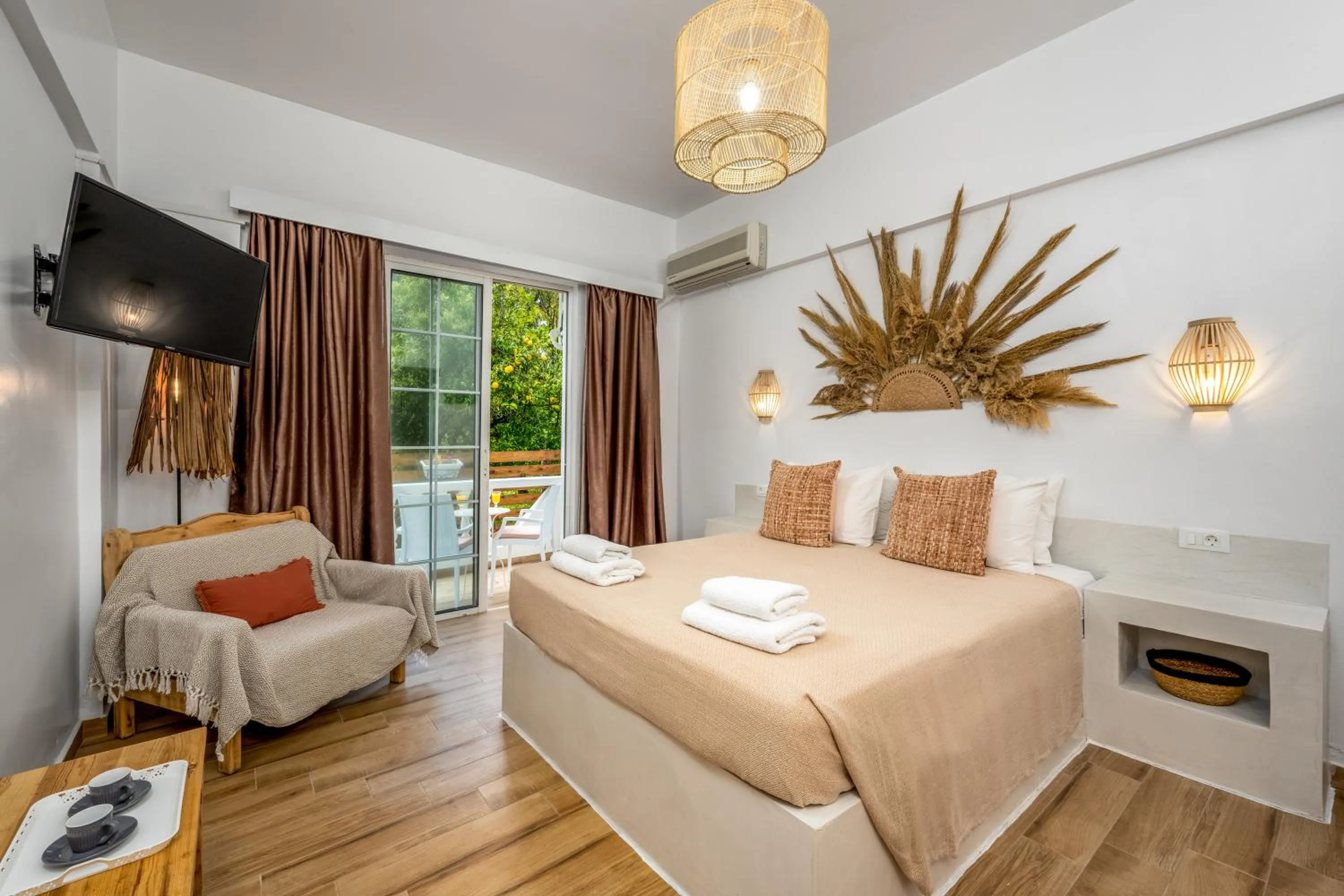 Bedroom, Bed in Afroditi Superior Apartments