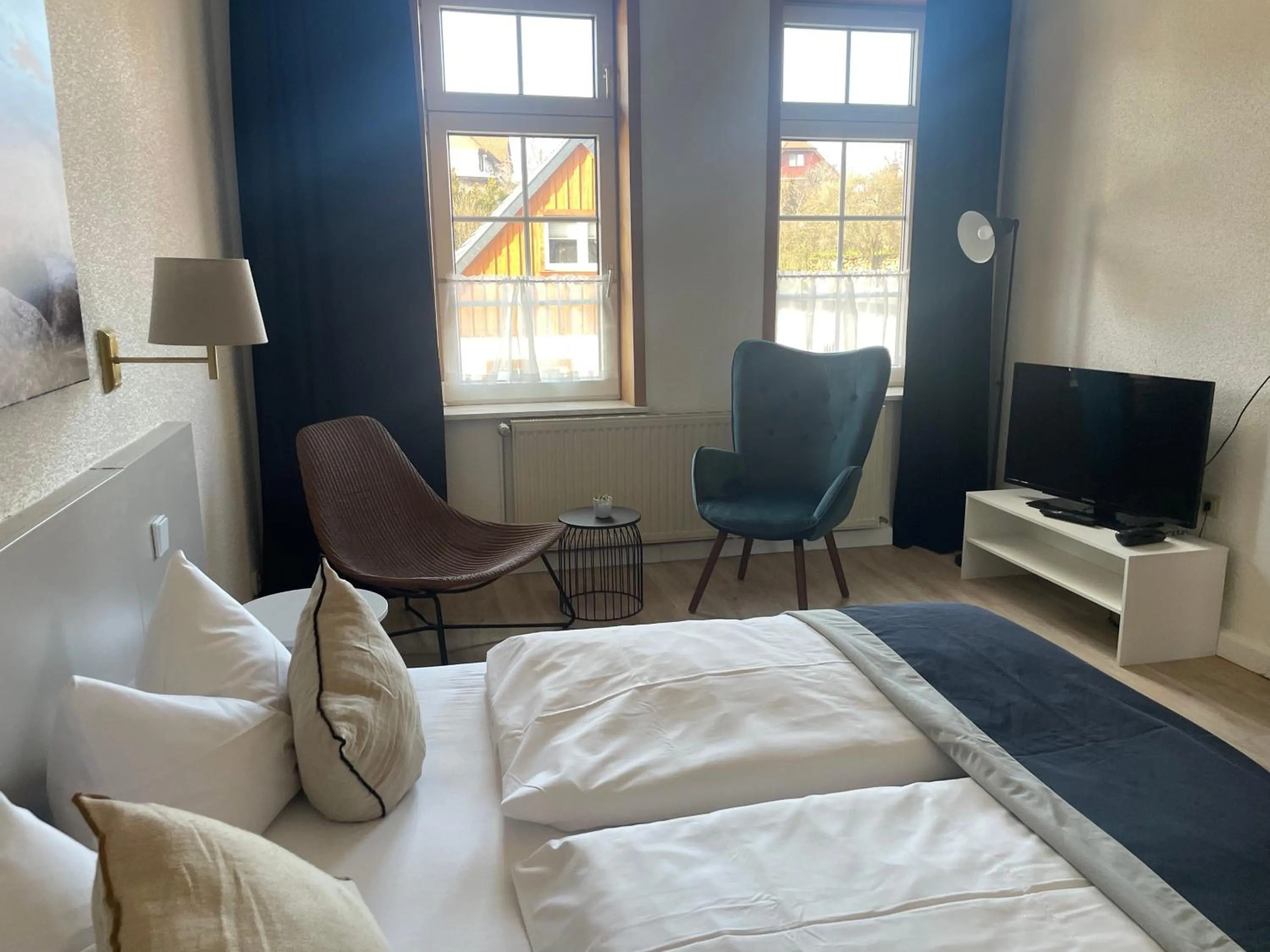 Bed in Harzhotel Warnstedter Krug