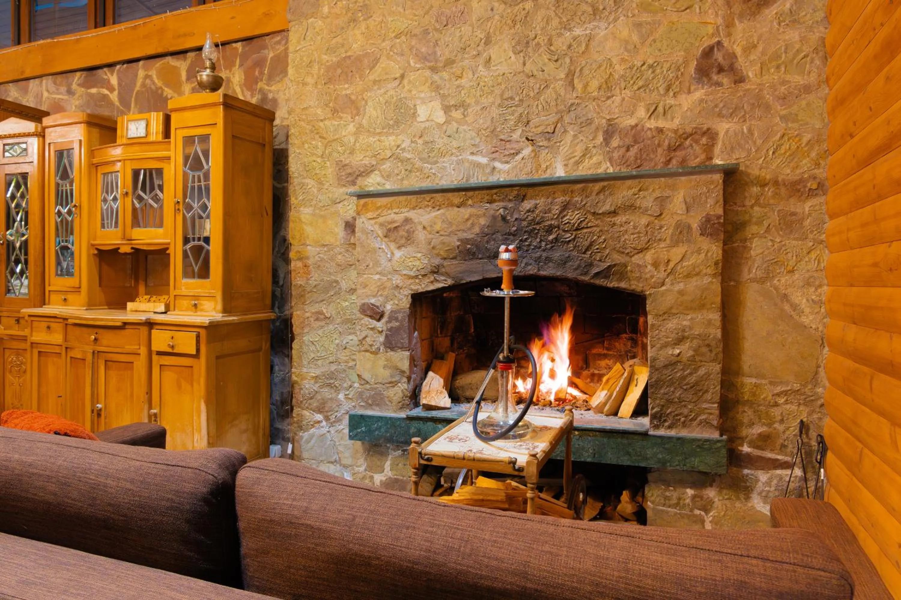 fireplace in Hotel GoodAura