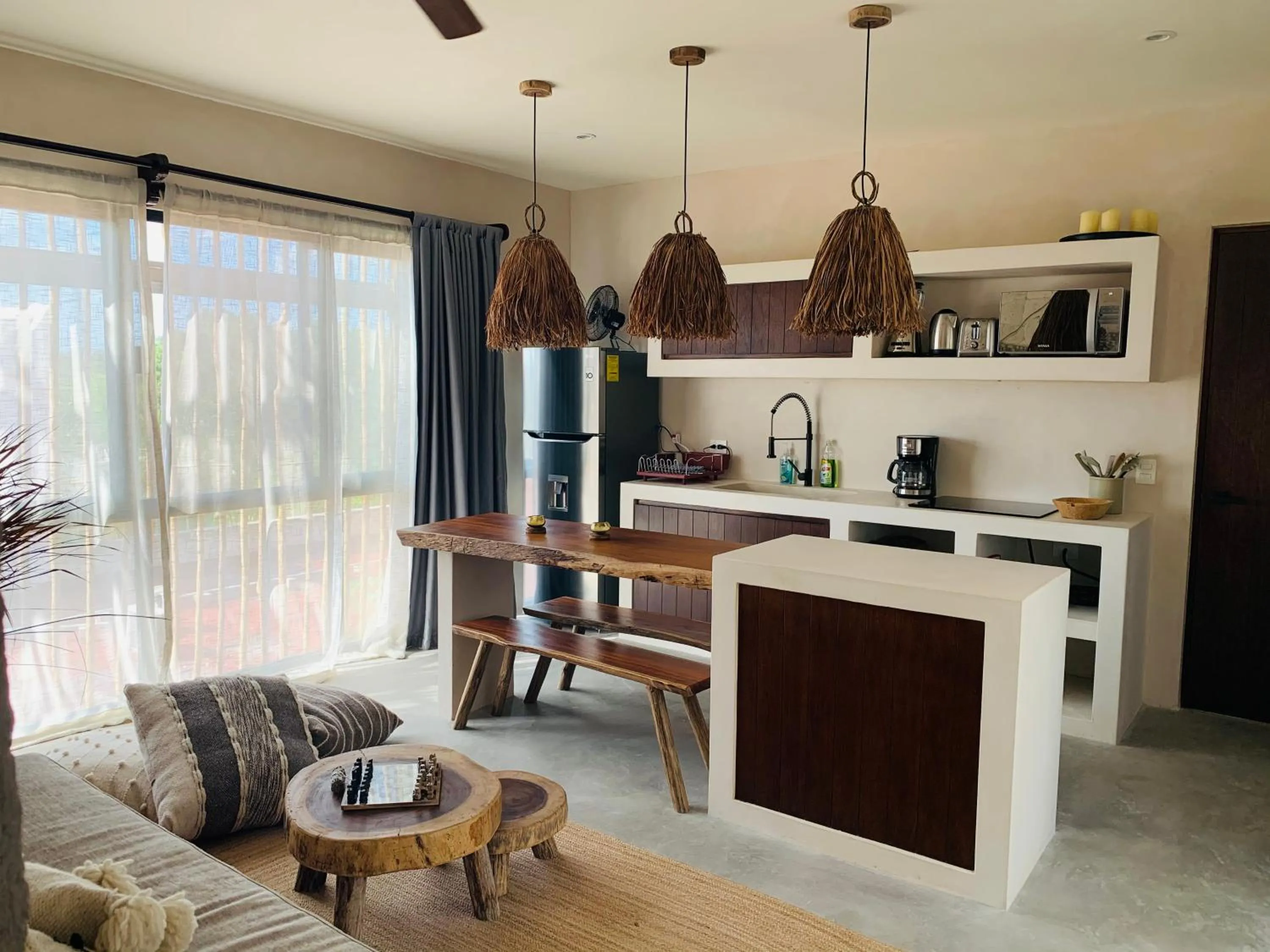 Kitchen or kitchenette in Vida Jungle Boho Apart 13 with special fee to access Hotel Bardo