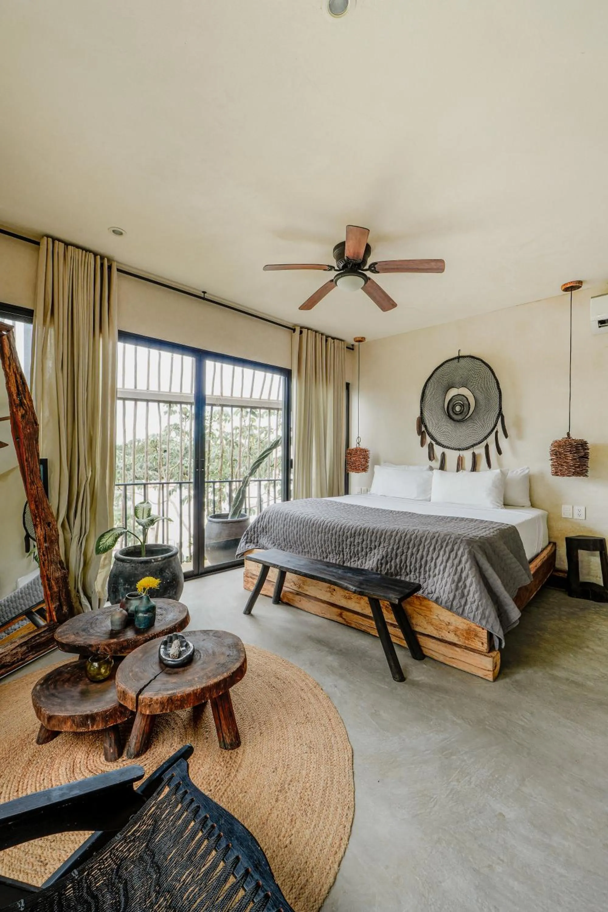 Bed in Vida Jungle Boho Apart 14 with special fee to access Hotel Bardo