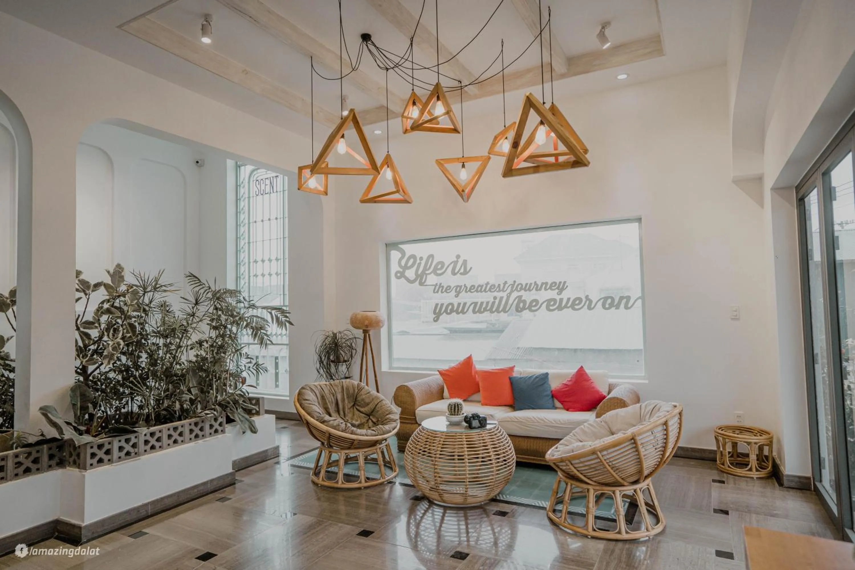 Lobby or reception in The Scent Boutique Dalat Hotel