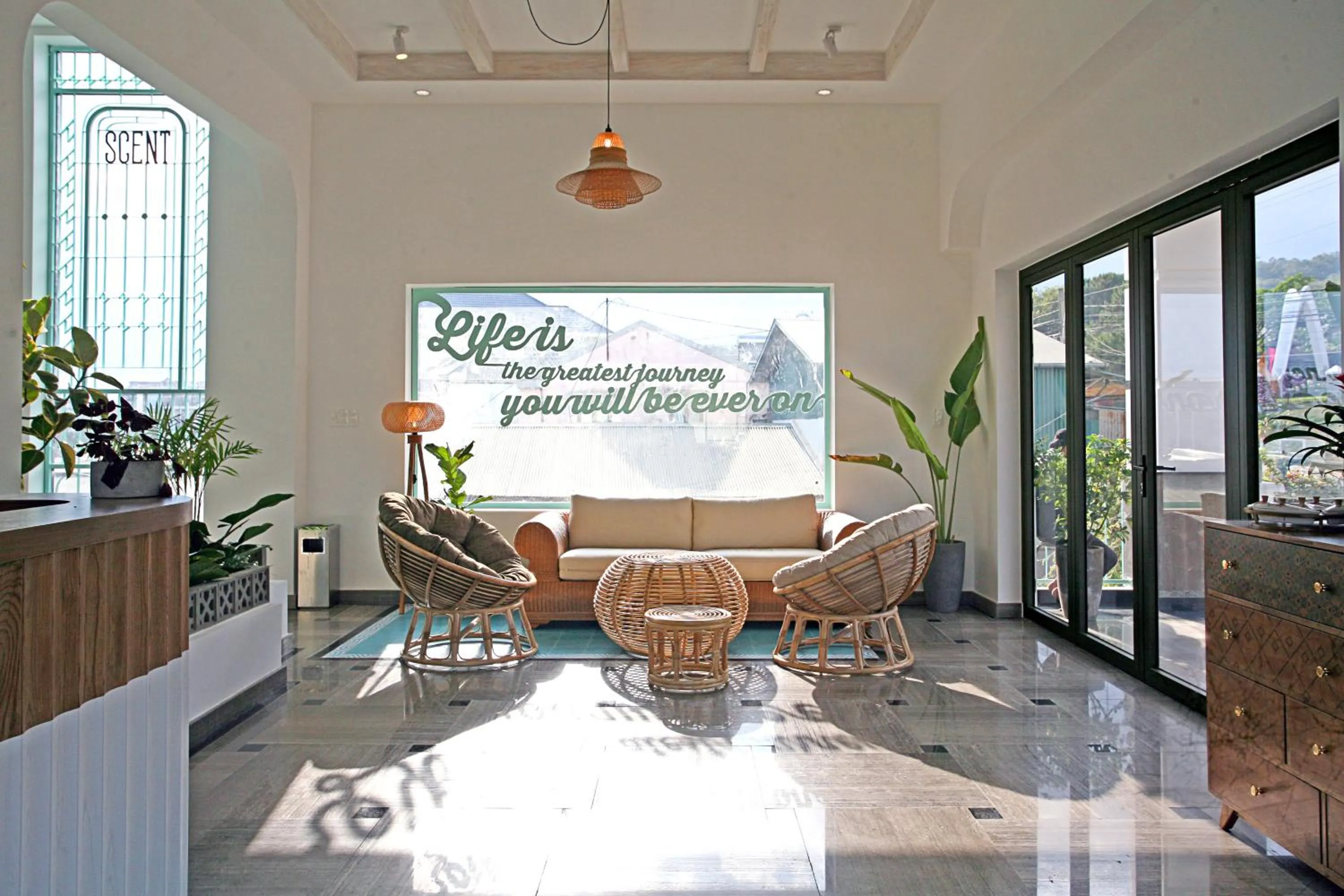 Living room in The Scent Boutique Dalat Hotel