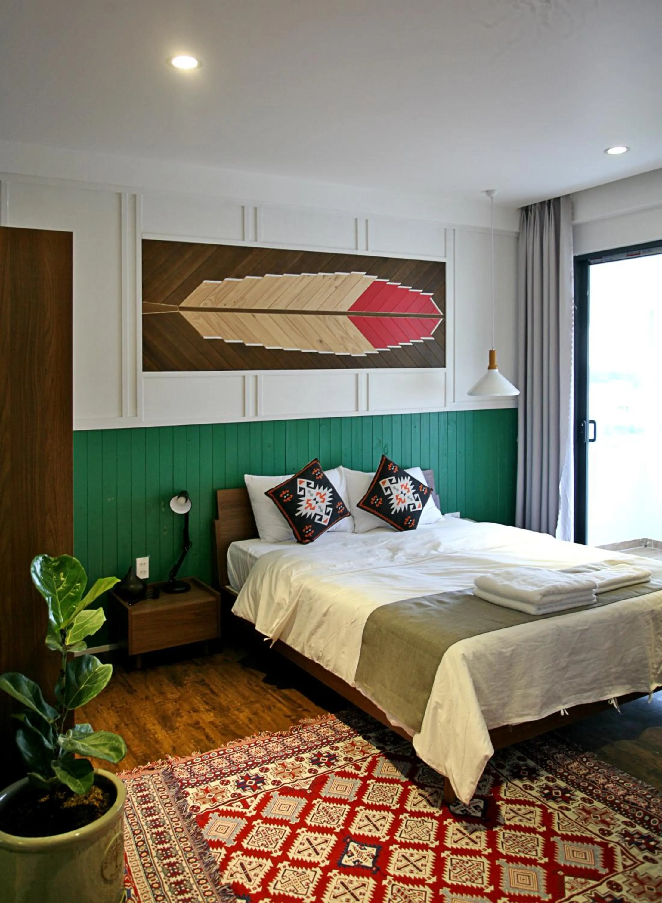 Bed in The Scent Boutique Dalat Hotel