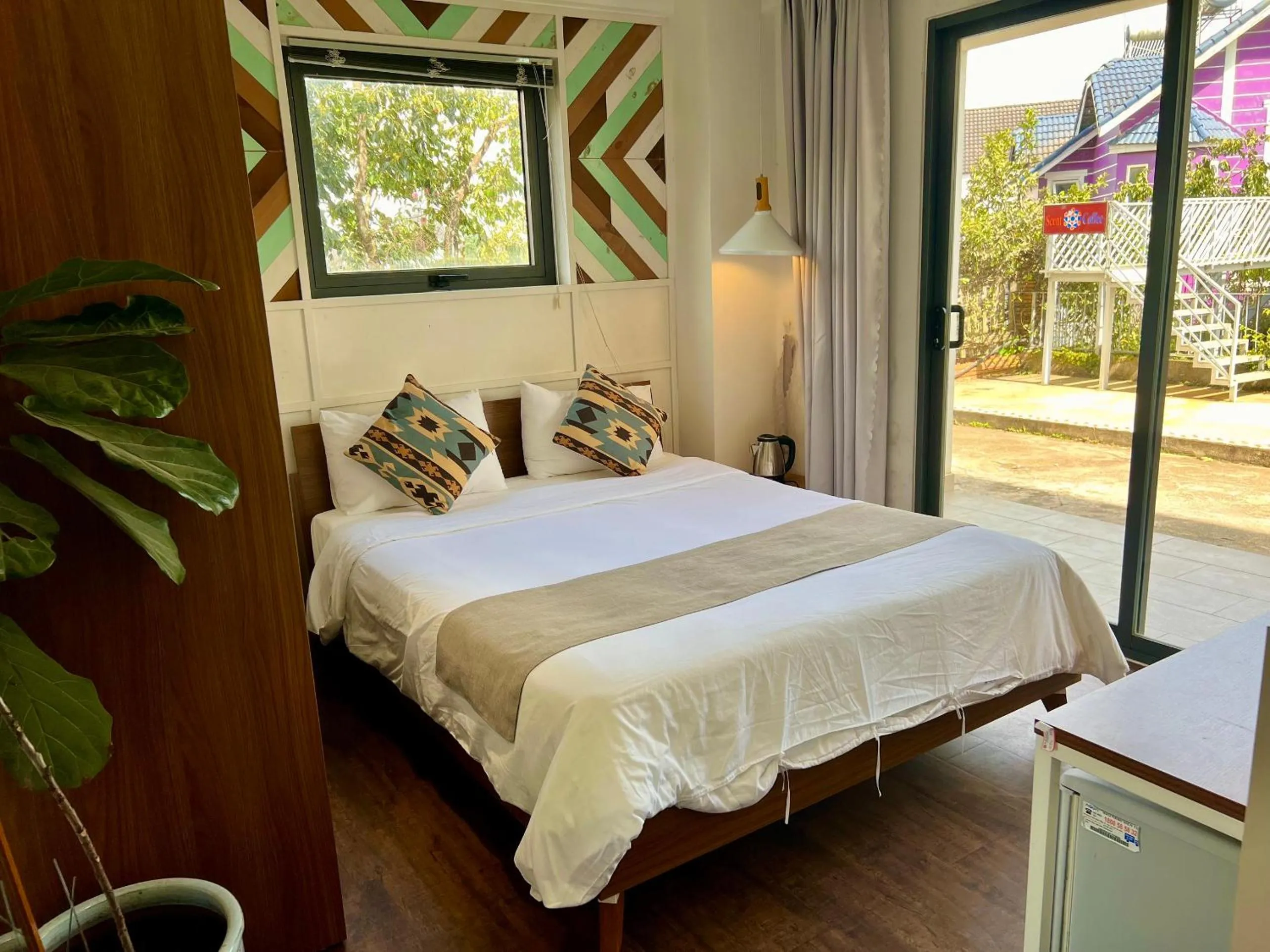 Bed in The Scent Boutique Dalat Hotel