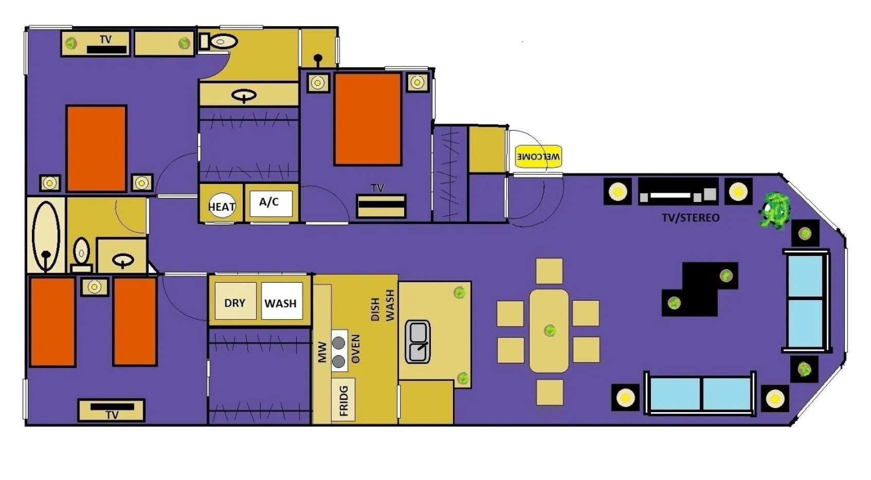 Floor plan in Mickey's Paradise