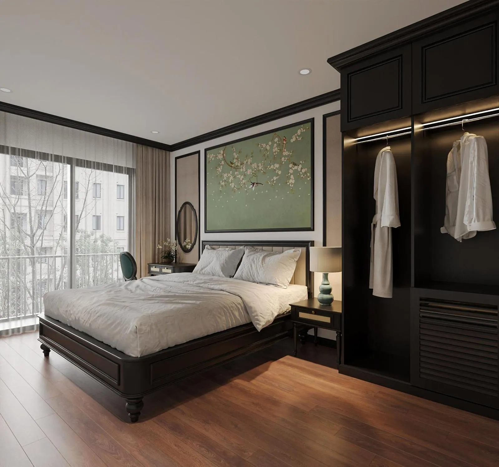 Bed in Charming Moon Hotel